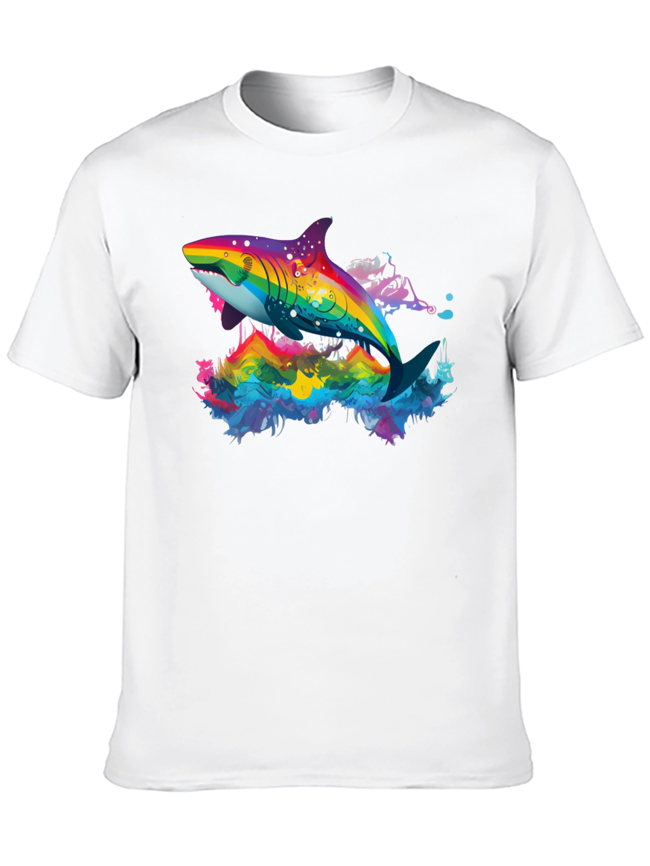 Rainbow Shark Graphic T-Shirt