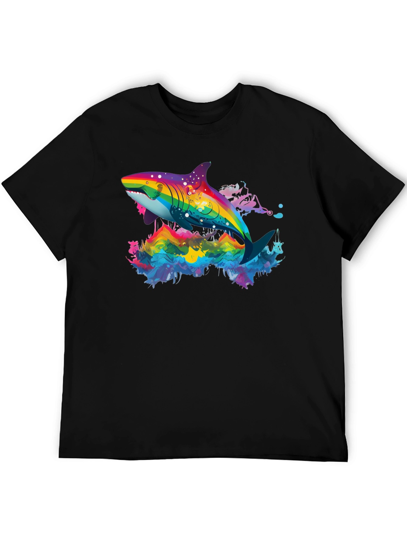 Rainbow Shark Graphic T-Shirt
