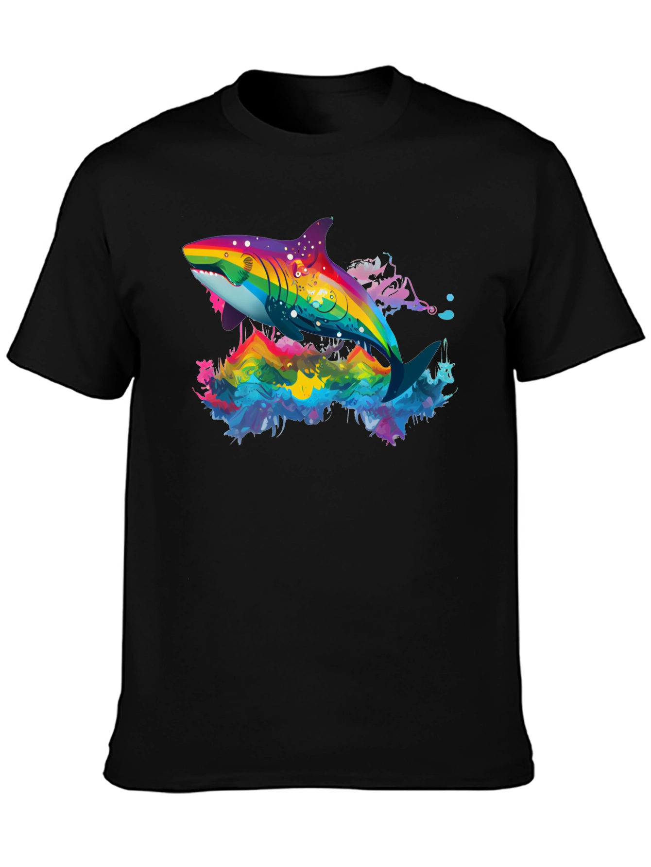Rainbow Shark Graphic T-Shirt