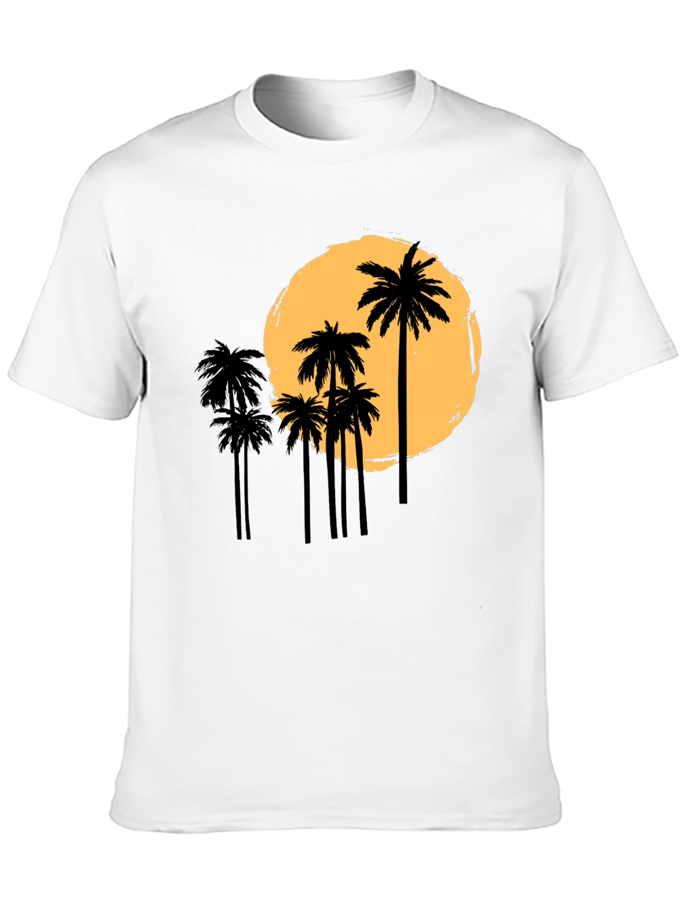 Sunset Palm Graphic Tee - Black