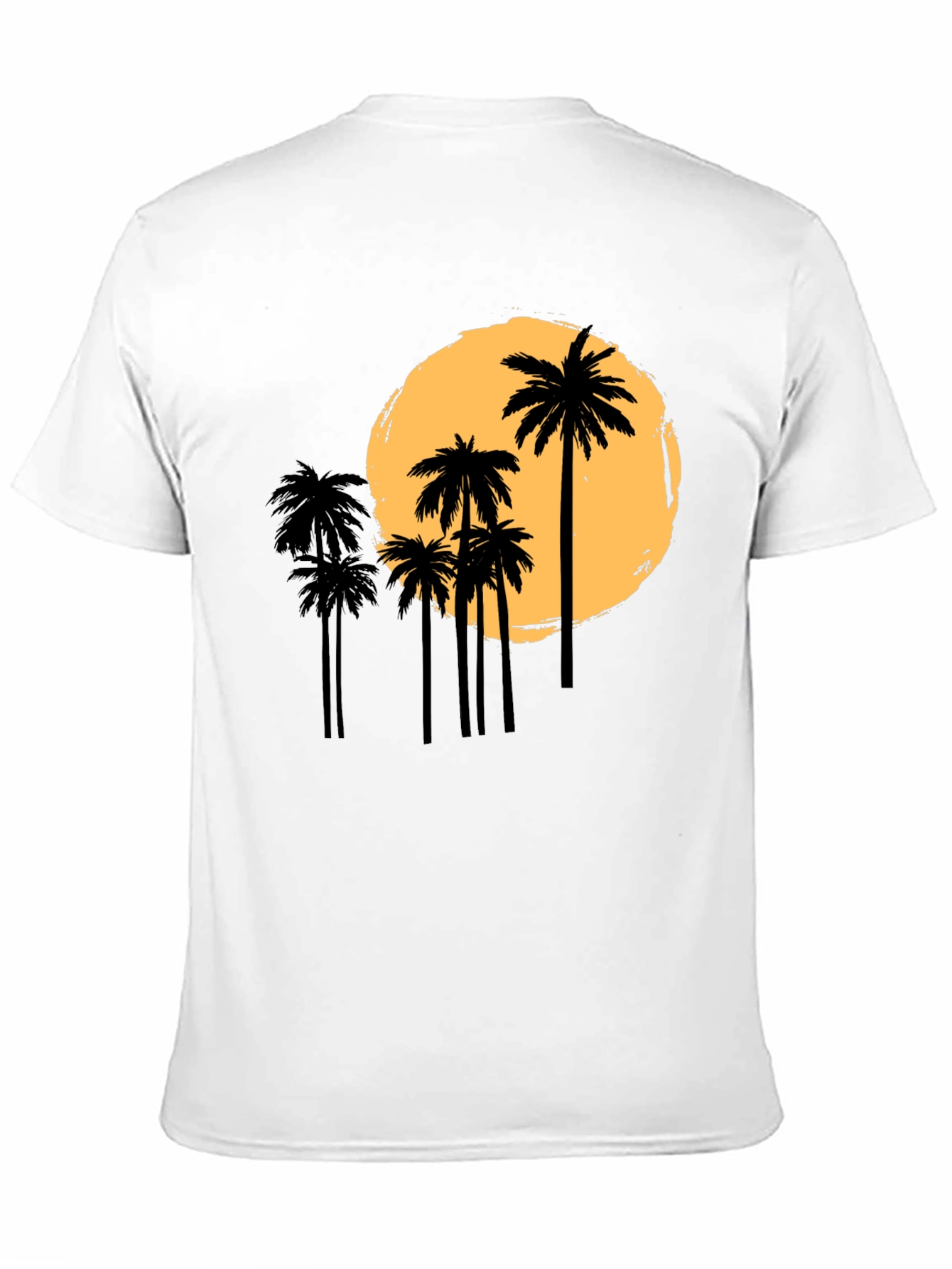 Sunset Palm Graphic Tee - Black