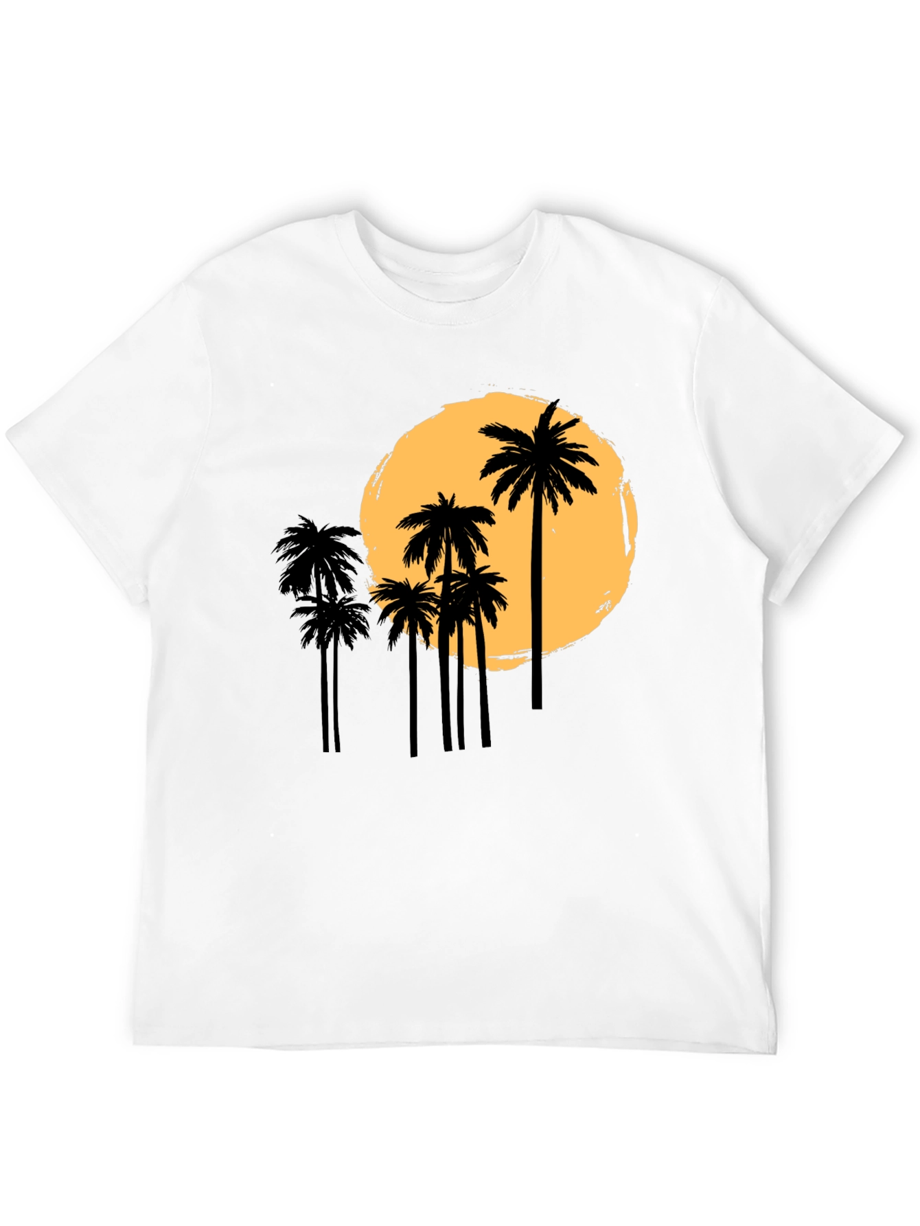 Sunset Palm Graphic Tee - Black
