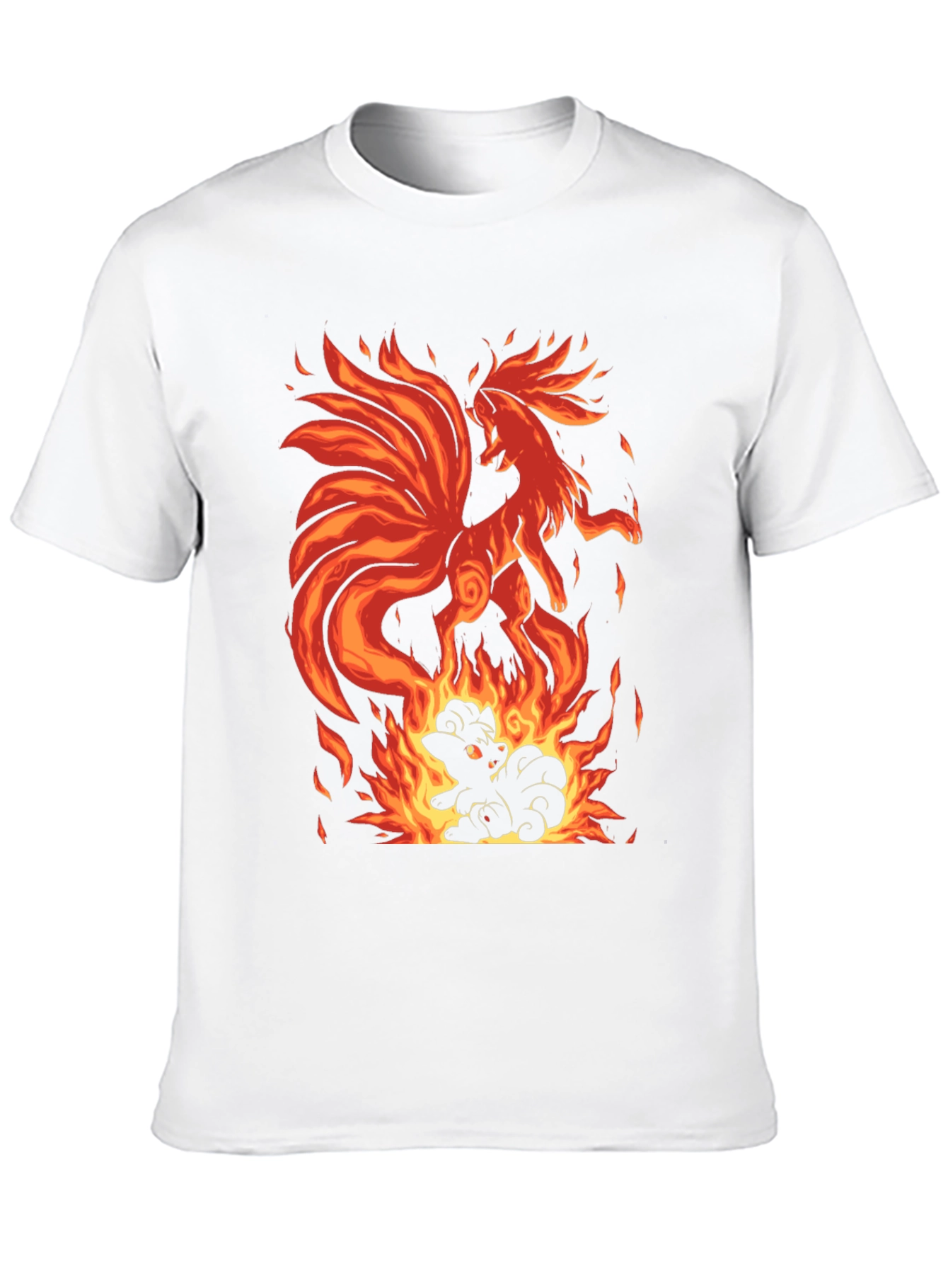 Fiery Nine-Tailed Fox Graphic T-Shirt