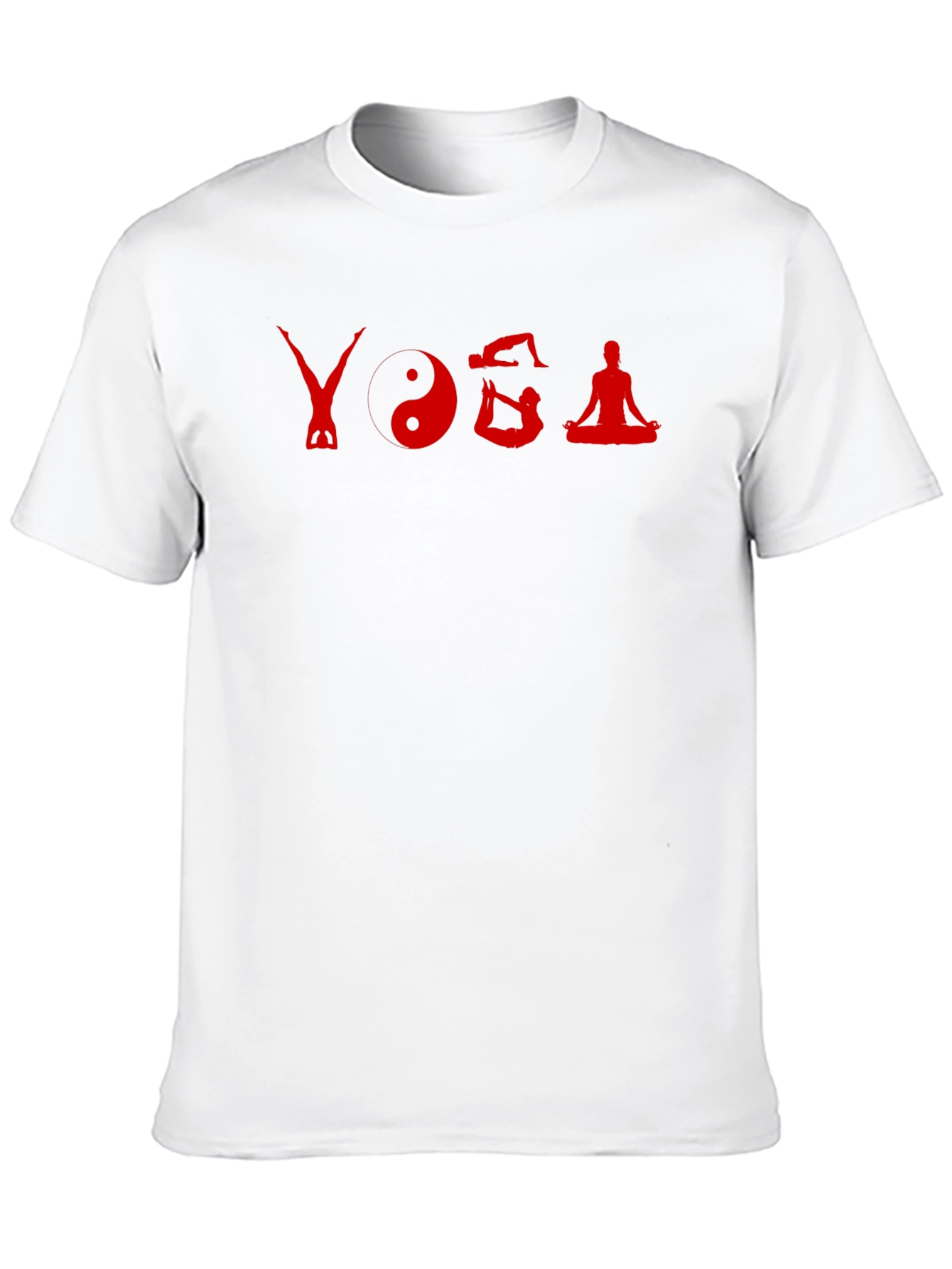 Yoga Poses Graphic Tee - Black Cotton T-Shirt