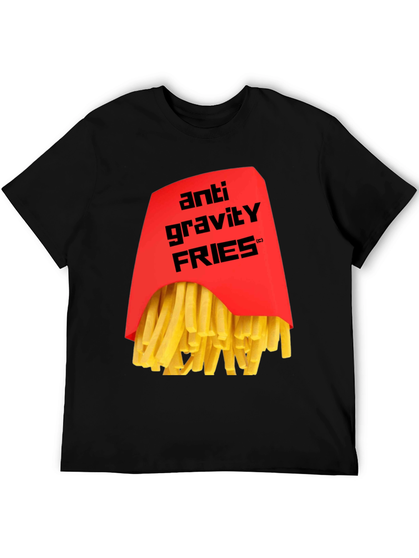 Anti Gravity Fries Graphic T-Shirt - Black