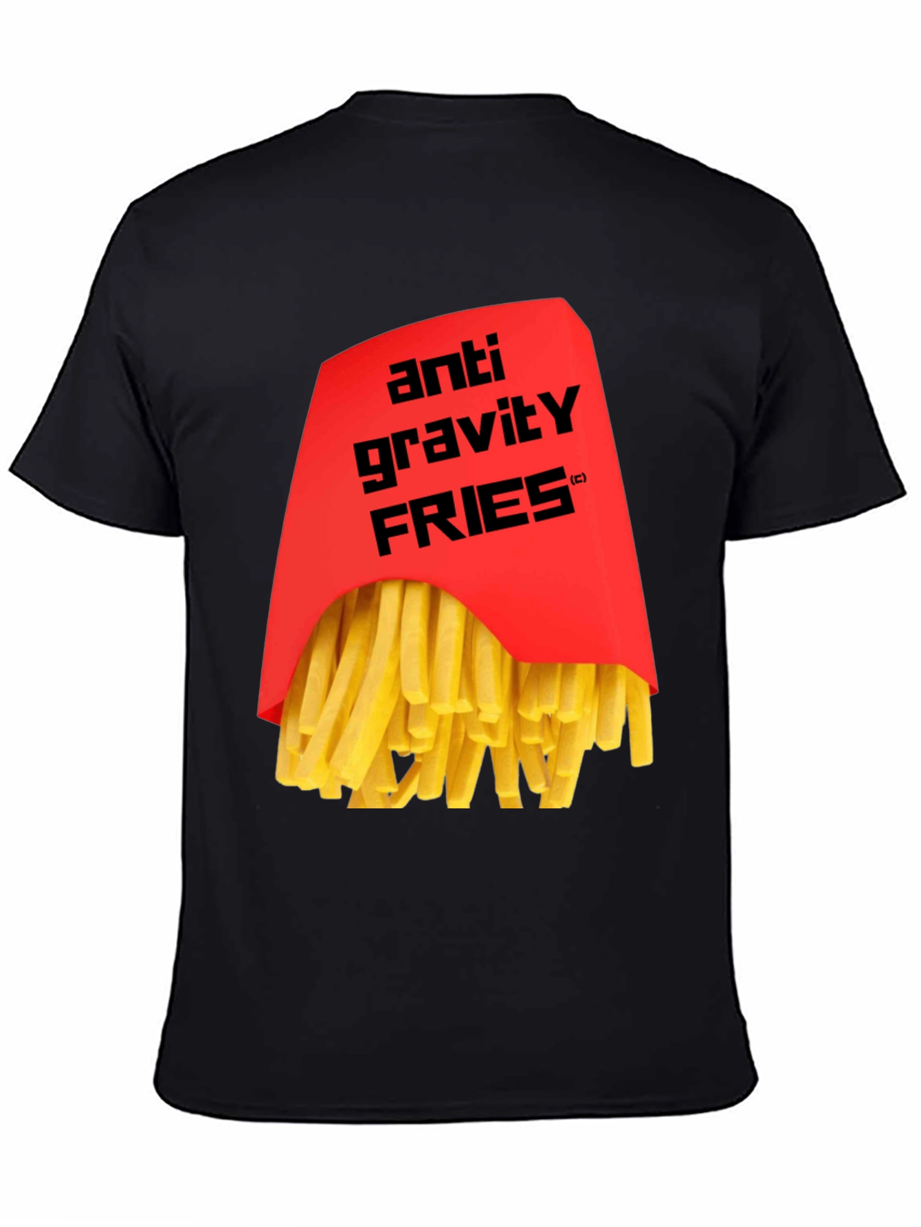 Anti Gravity Fries Graphic T-Shirt - Black