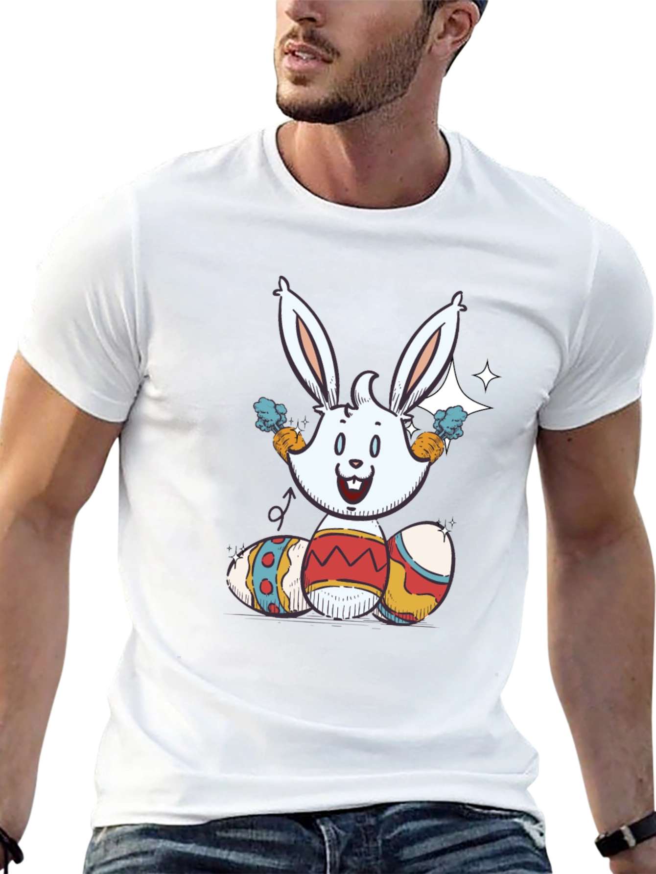 Easter Bunny Eggs Graphic T-Shirt