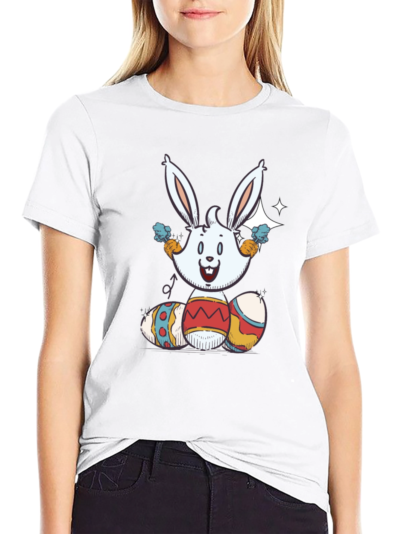 Easter Bunny Eggs Graphic T-Shirt