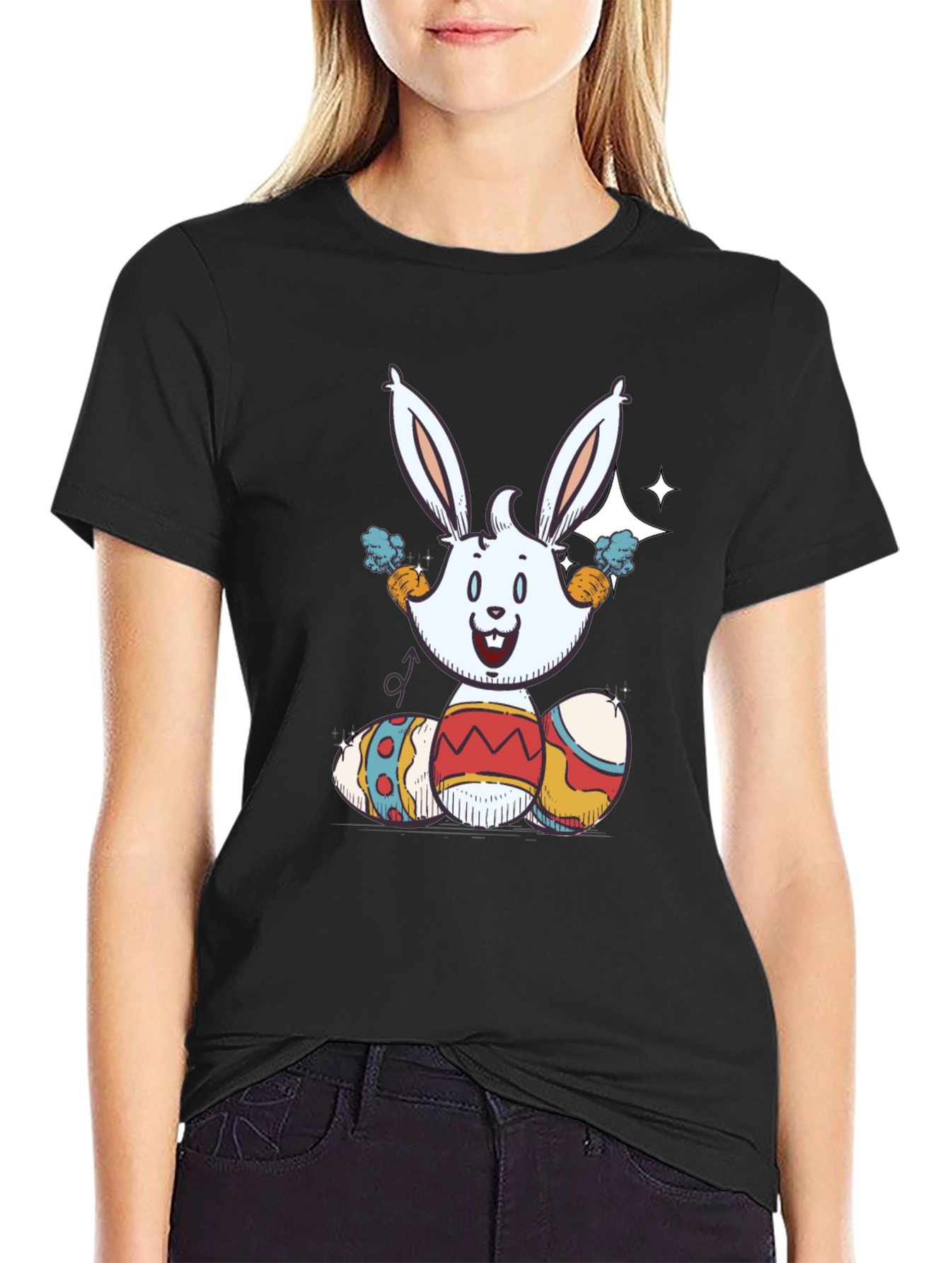 Easter Bunny Eggs Graphic T-Shirt