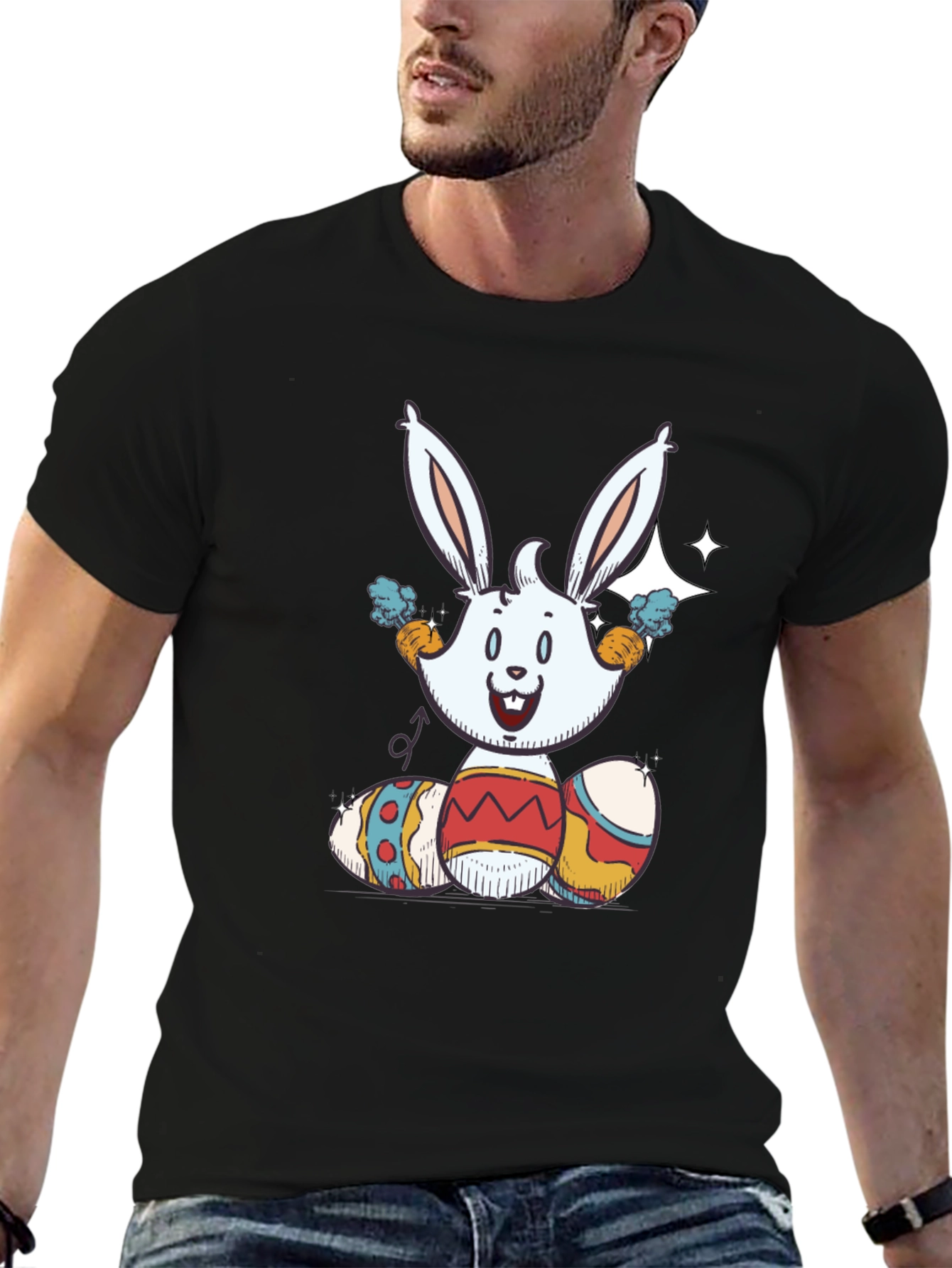 Easter Bunny Eggs Graphic T-Shirt