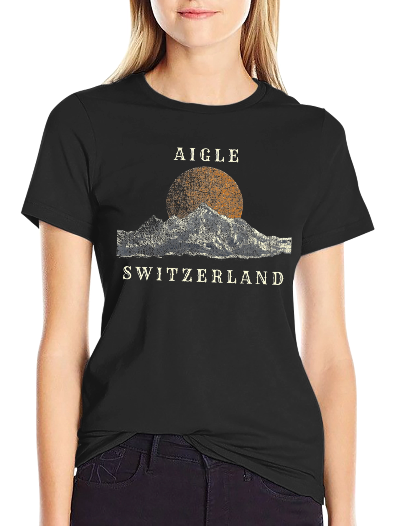 Aigle Switzerland Graphic Tee - Black