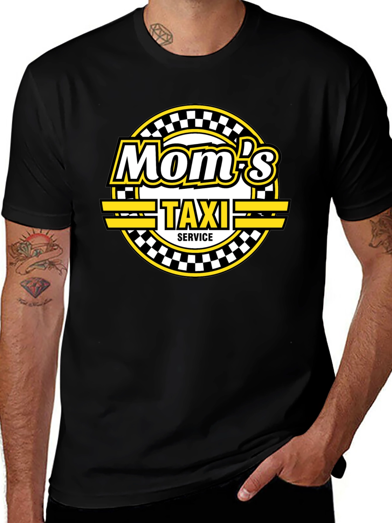 Moms Taxi Service Black T-Shirt