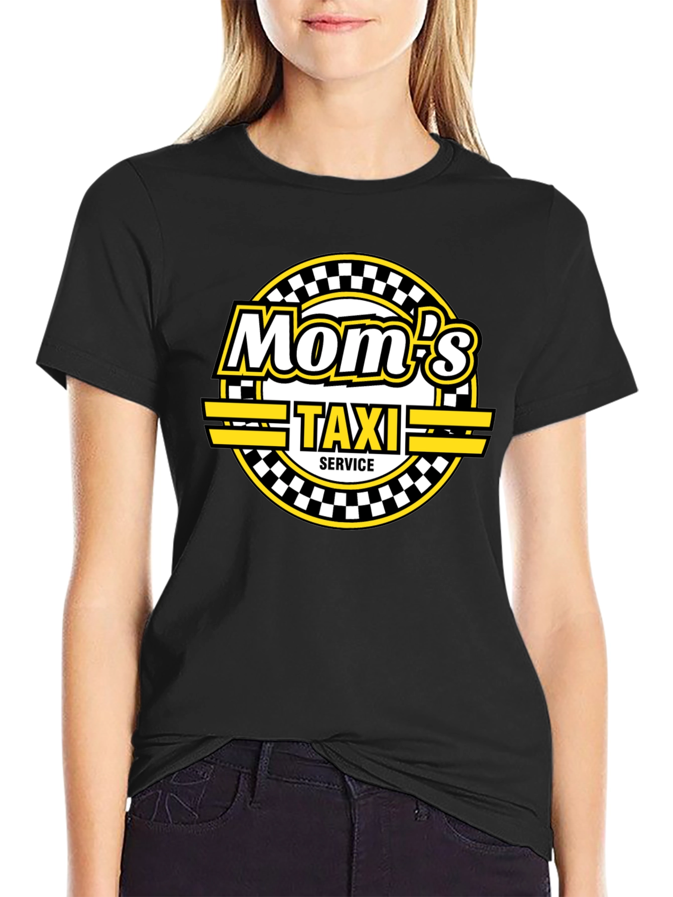 Moms Taxi Service Black T-Shirt