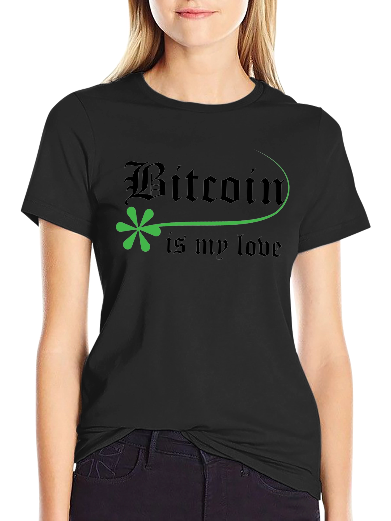 Bitcoin is My Love Black T-Shirt