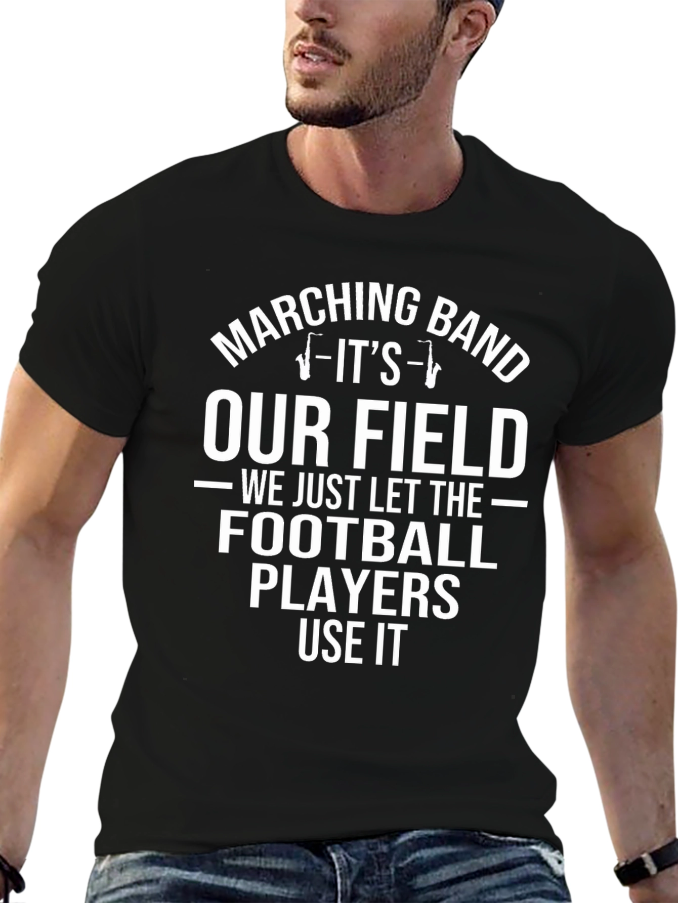 Marching Band Football T-Shirt - Our Field