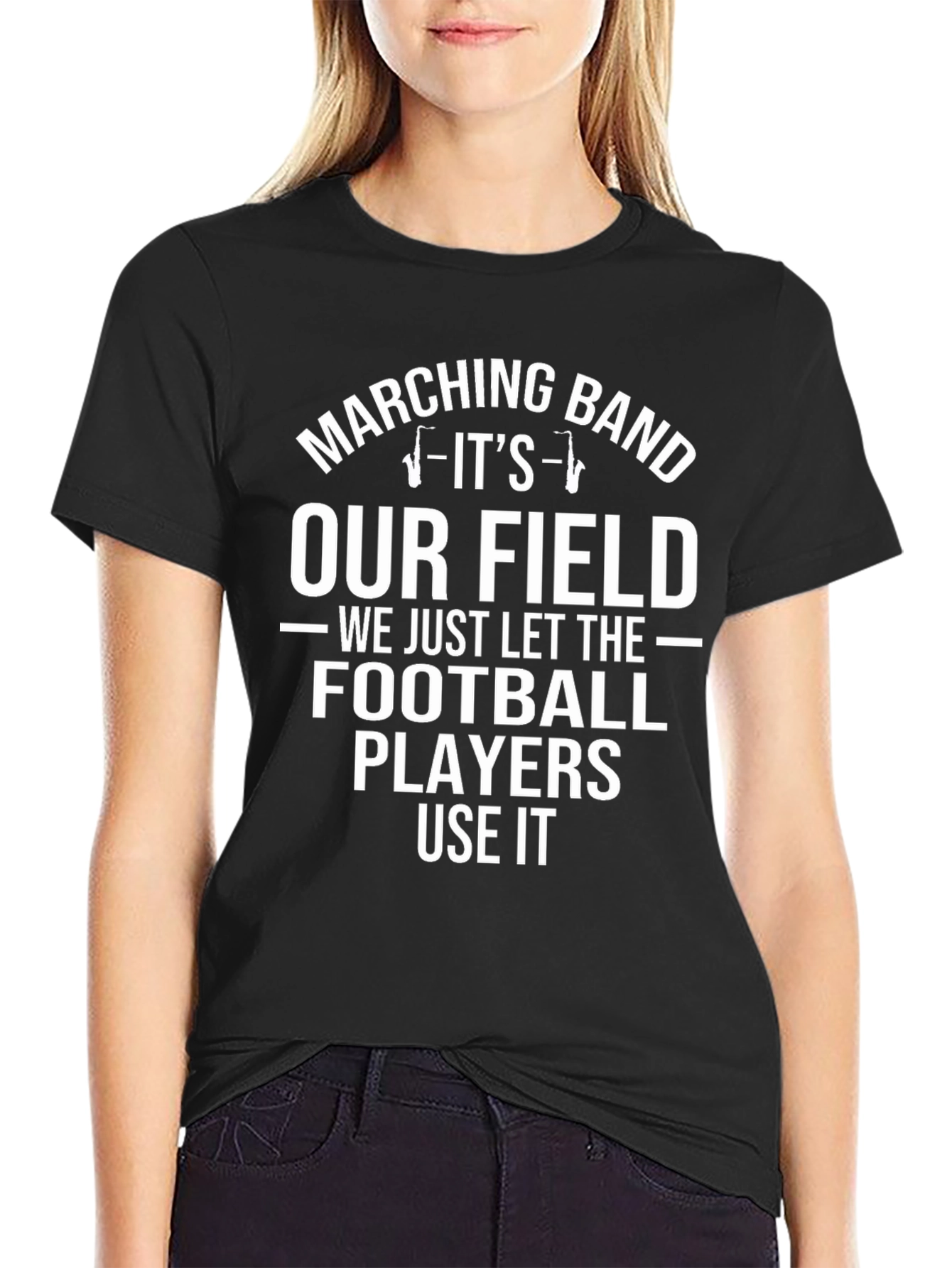 Marching Band Football T-Shirt - Our Field