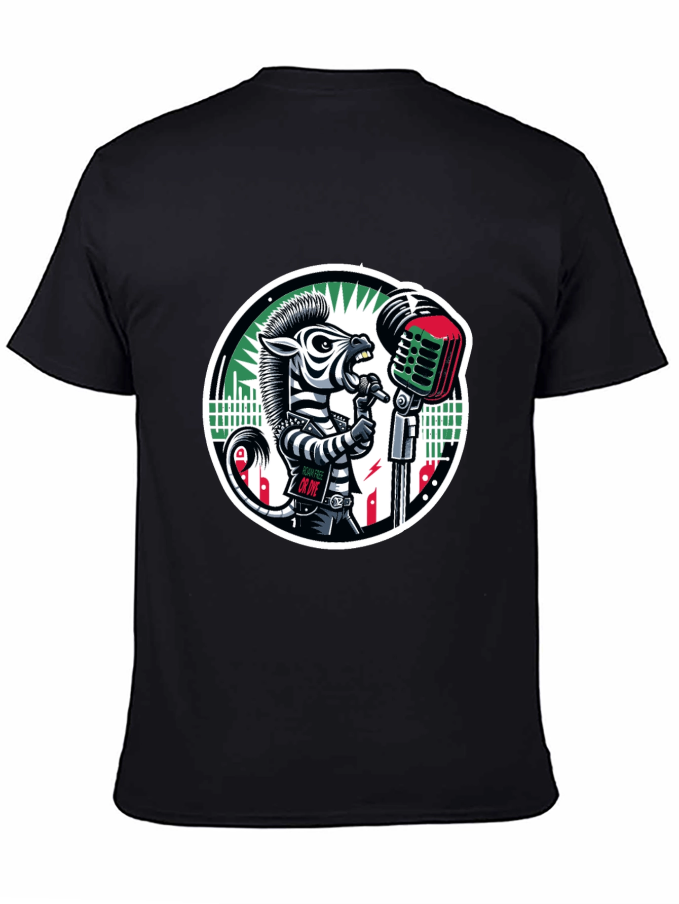 Zebra Rockstar Graphic Tee - Cool Animal Print