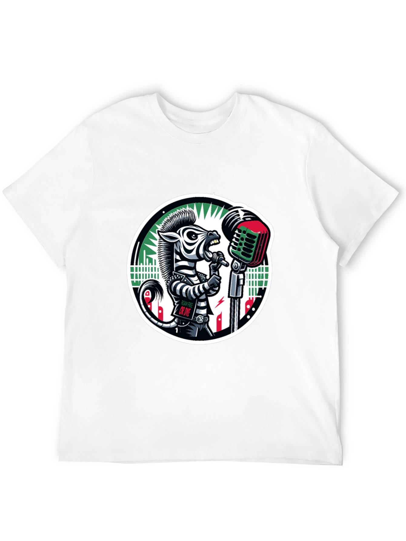 Zebra Rockstar Graphic Tee - Cool Animal Print