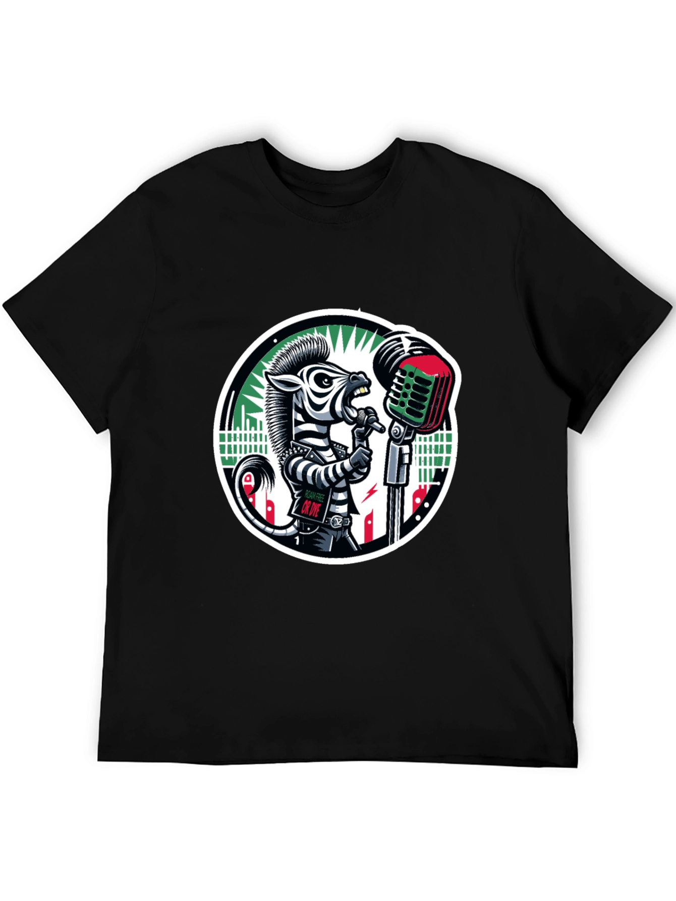 Zebra Rockstar Graphic Tee - Cool Animal Print