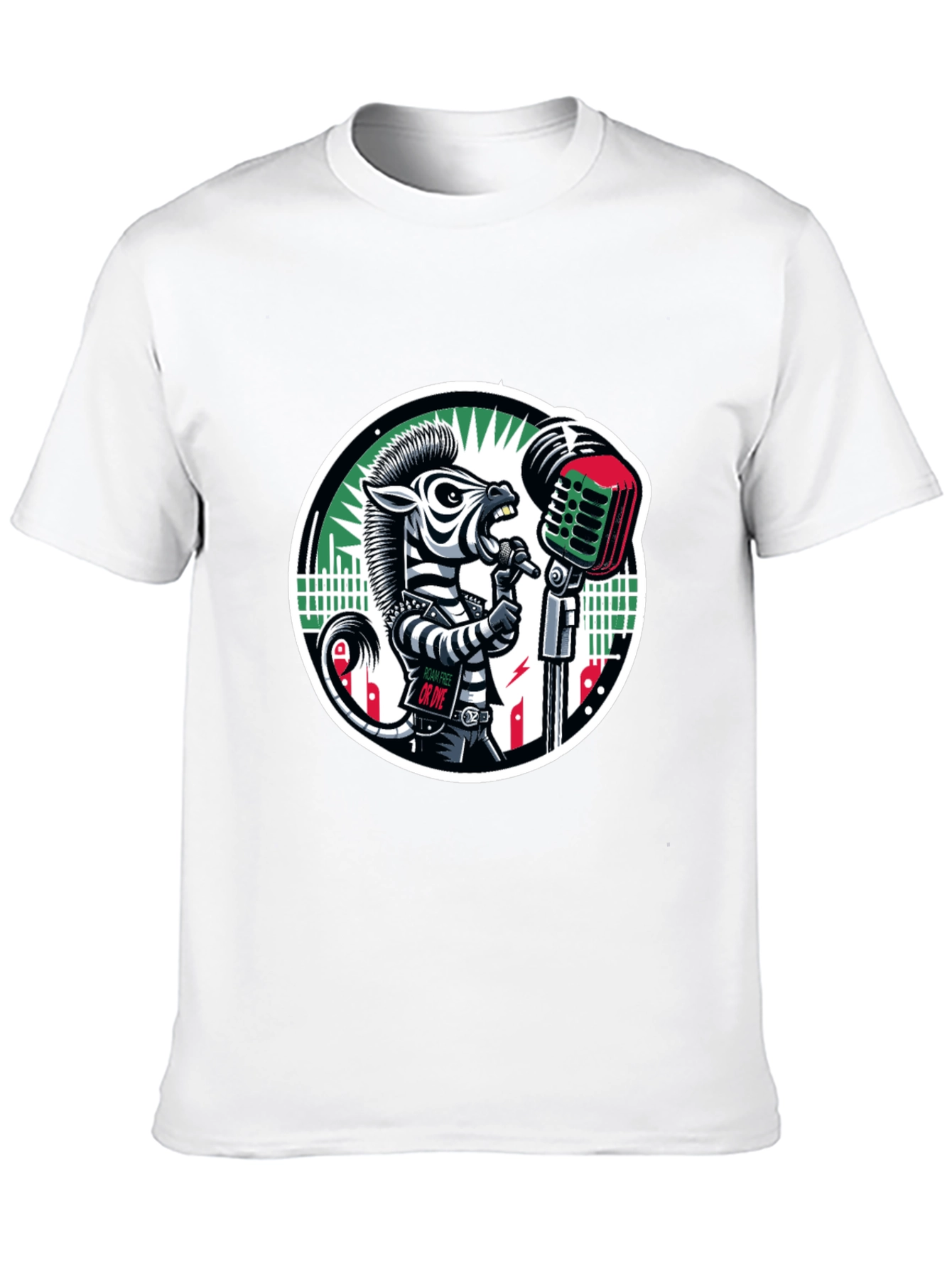 Zebra Rockstar Graphic Tee - Cool Animal Print