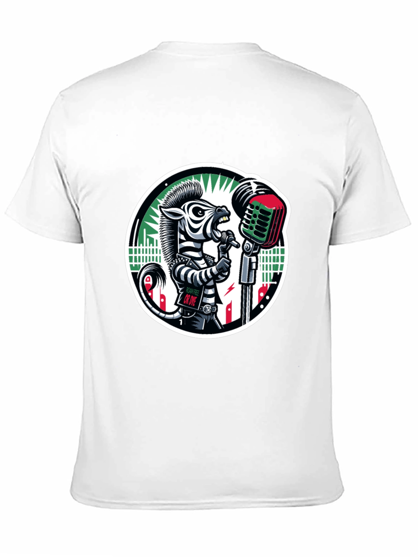 Zebra Rockstar Graphic Tee - Cool Animal Print