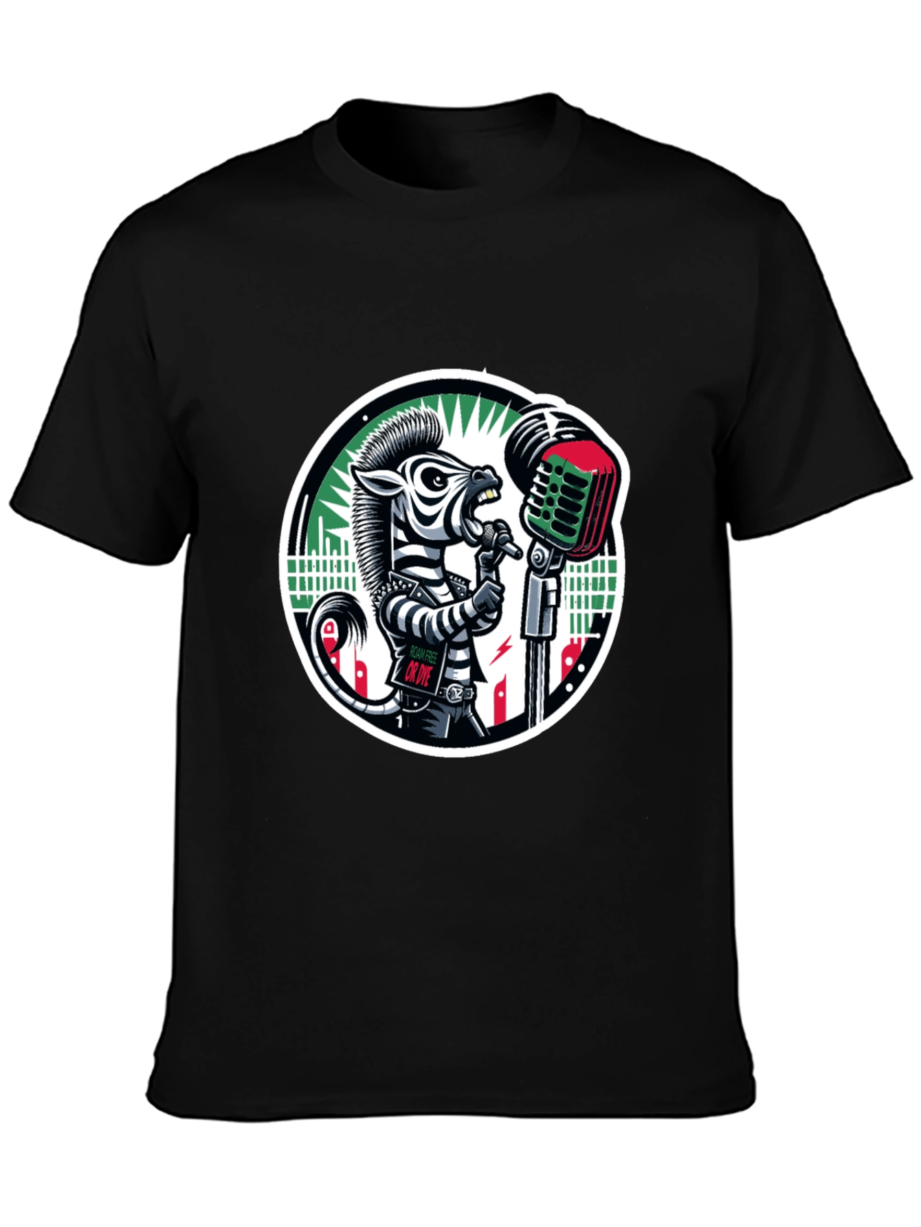 Zebra Rockstar Graphic Tee - Cool Animal Print