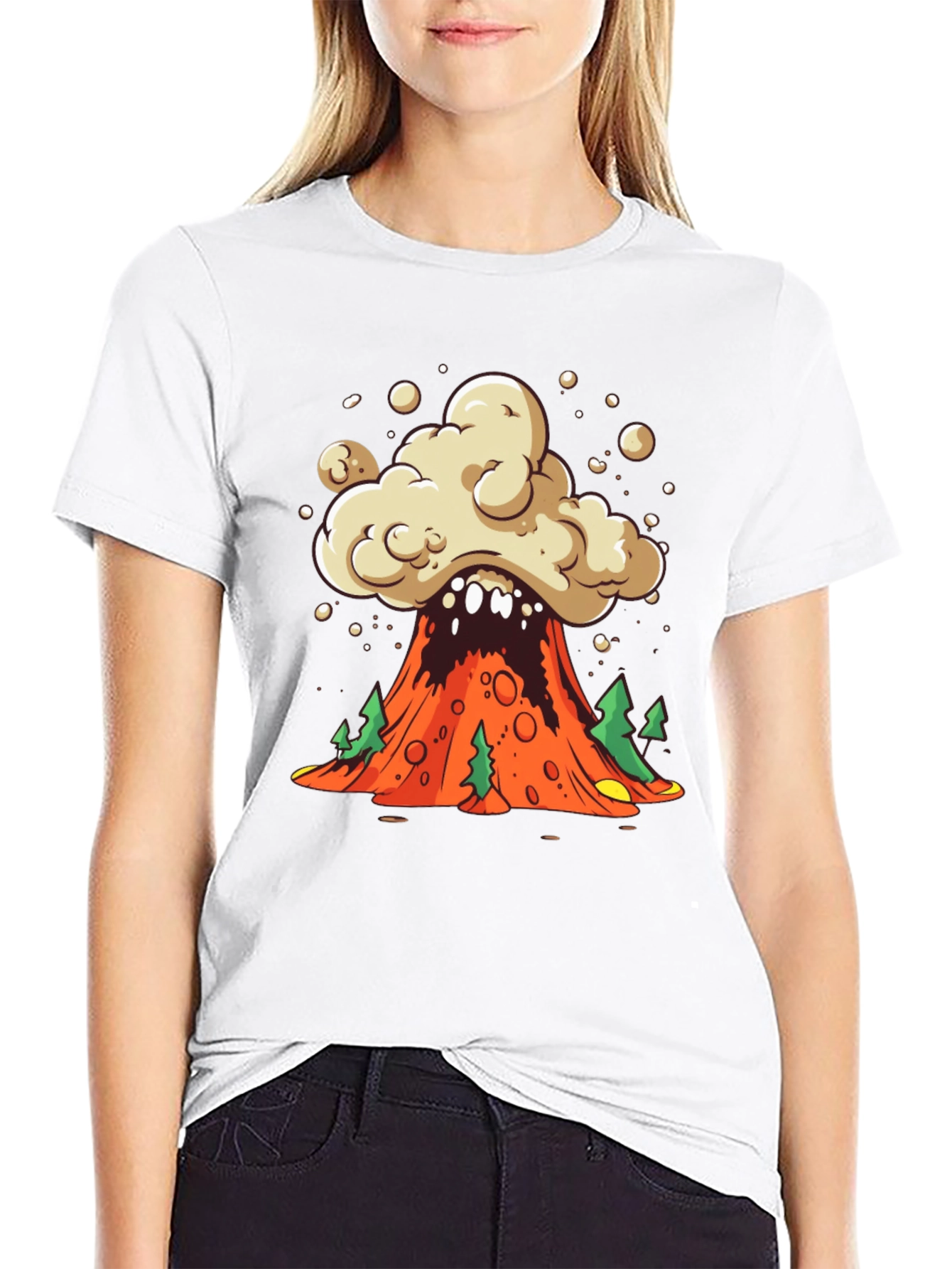 Volcano Explosion Graphic Tee - Unique Design