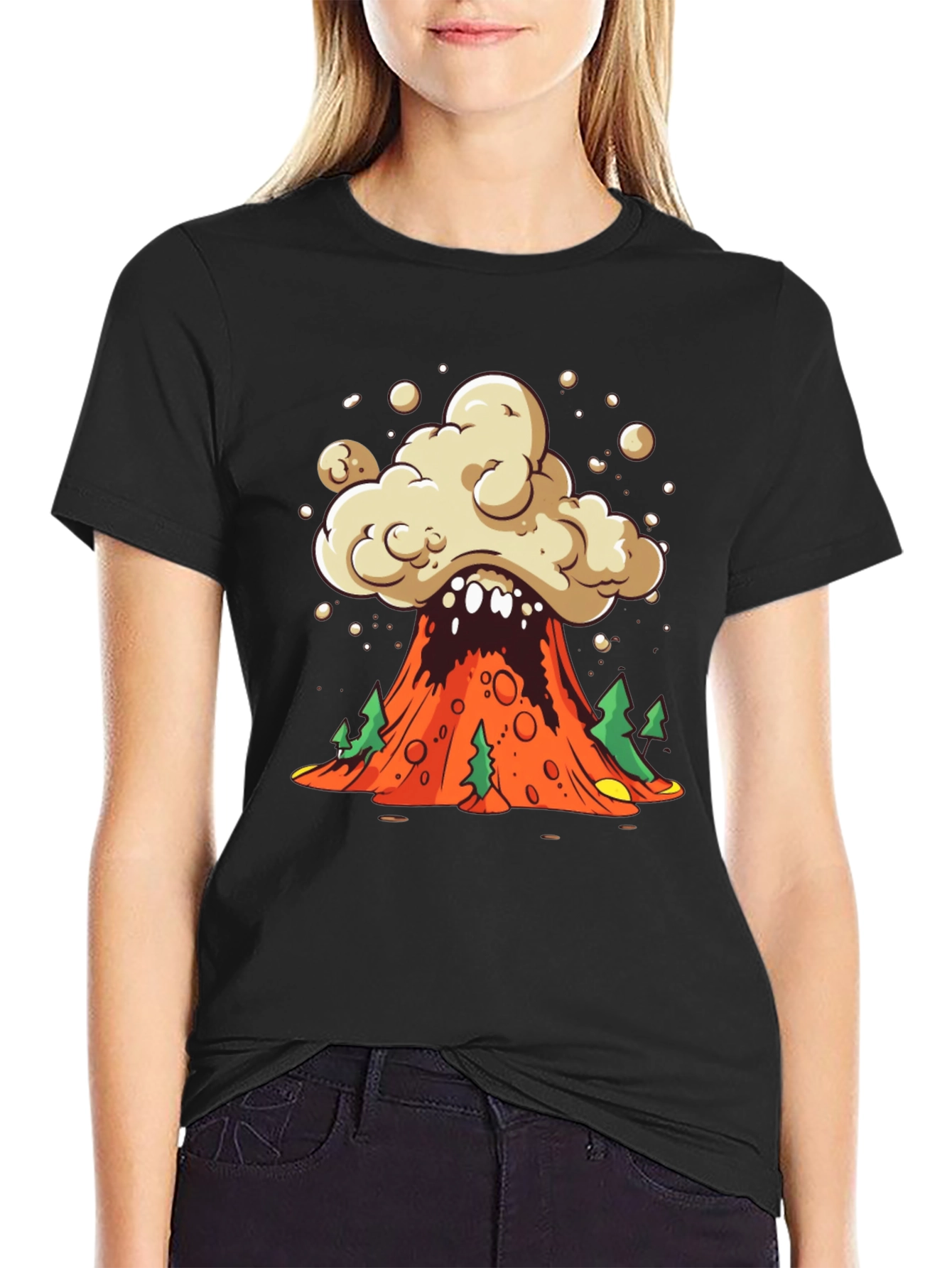 Volcano Explosion Graphic Tee - Unique Design