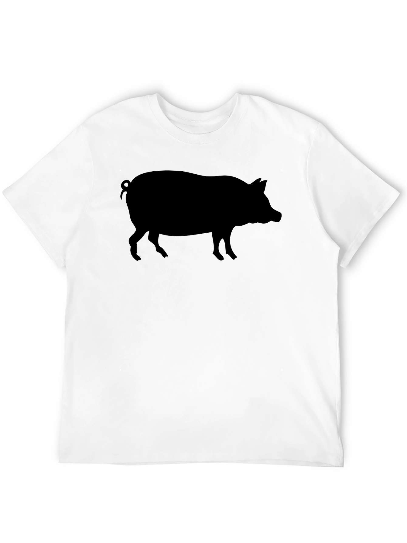 Black Pig Silhouette T-Shirt - Mens Graphic Tee
