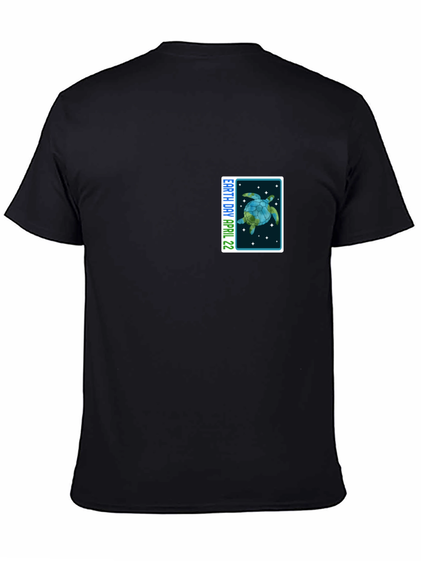 Earth Day April 22 Turtle Graphic Black T-Shirt