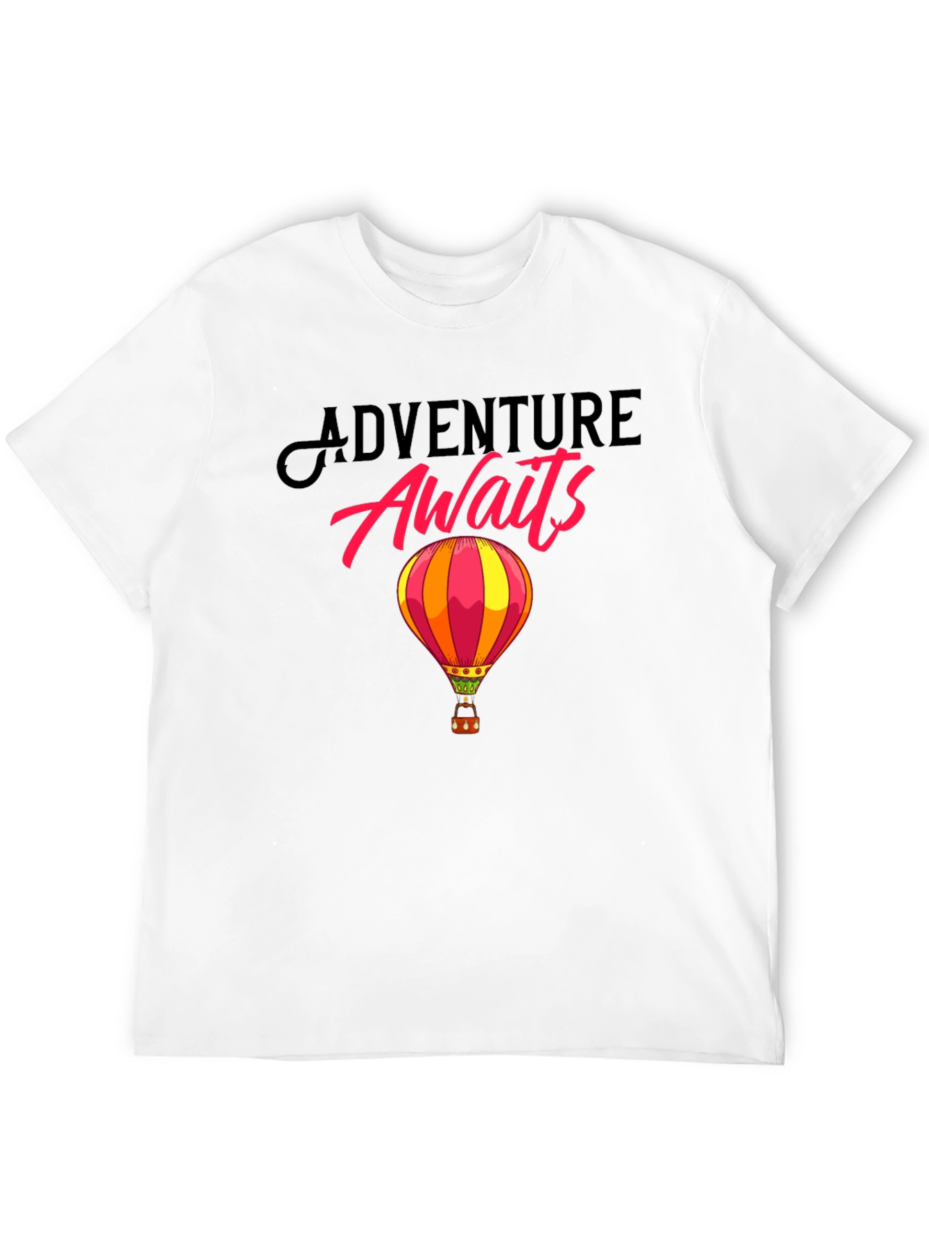 Adventure Awaits Hot Air Balloon Graphic T-Shirt