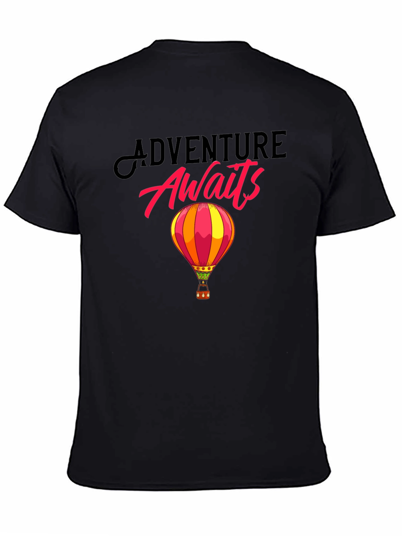 Adventure Awaits Hot Air Balloon Graphic T-Shirt