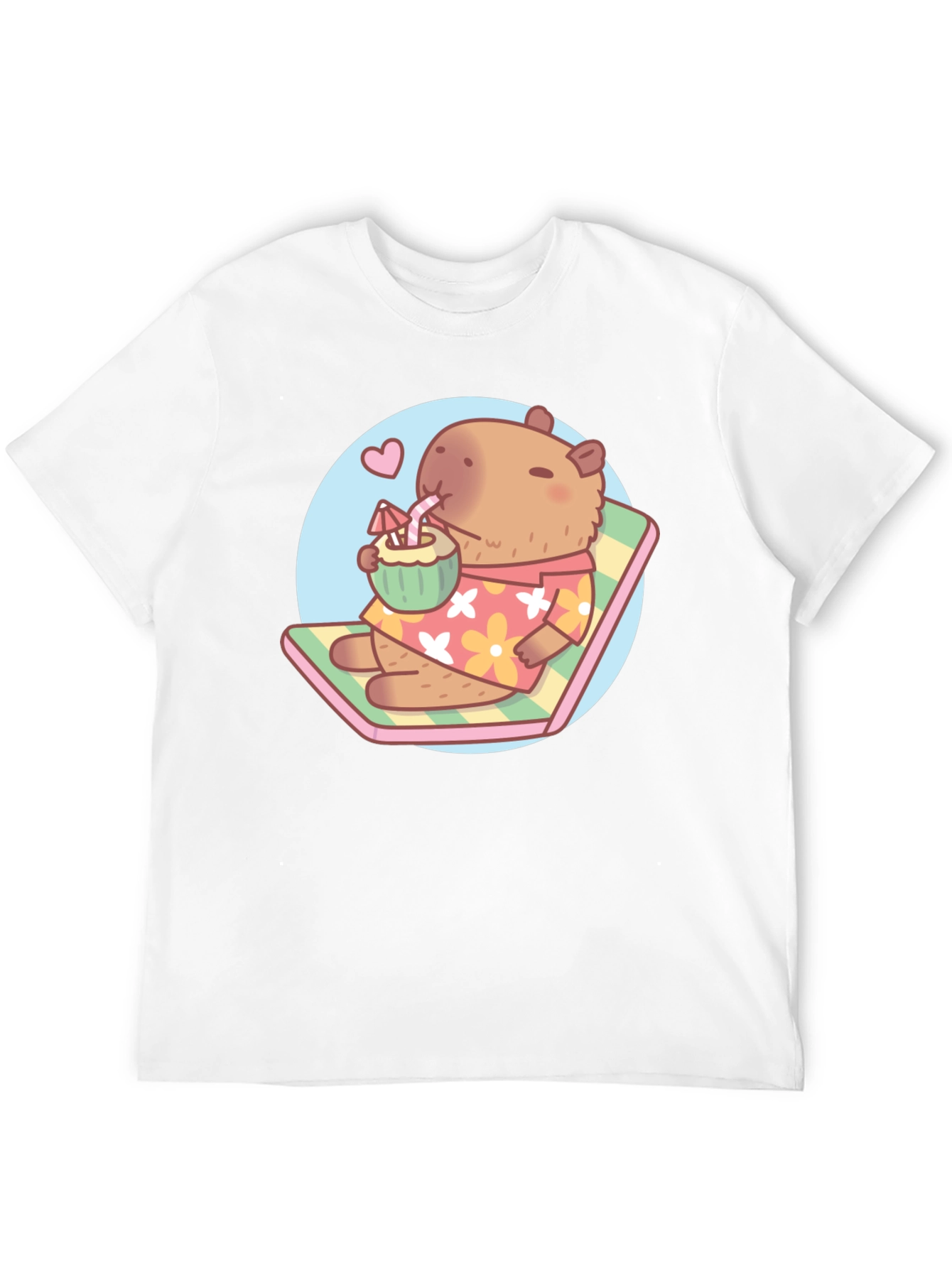 Capybara Beach T-Shirt - Tropical Vibes