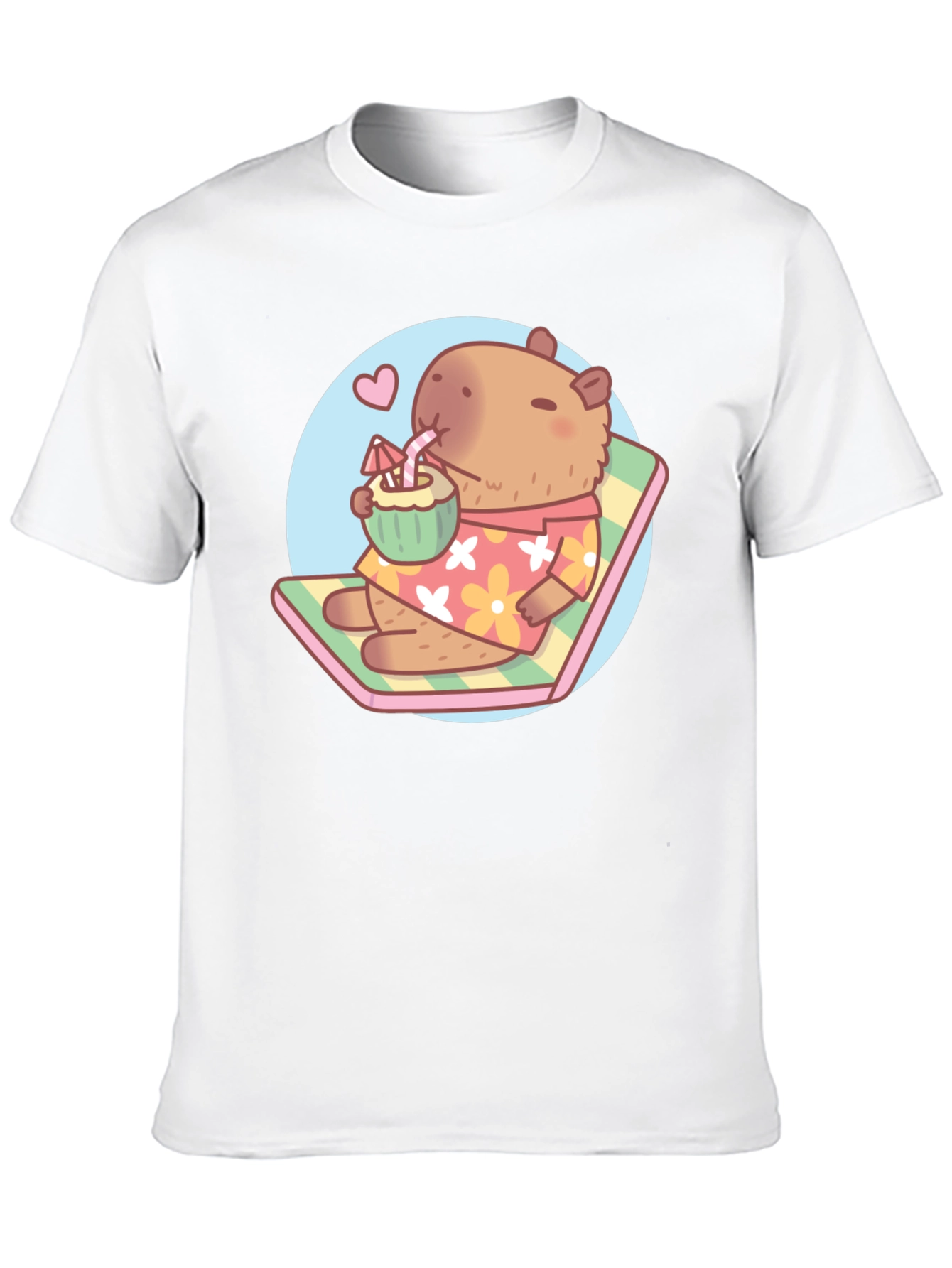 Capybara Beach T-Shirt - Tropical Vibes