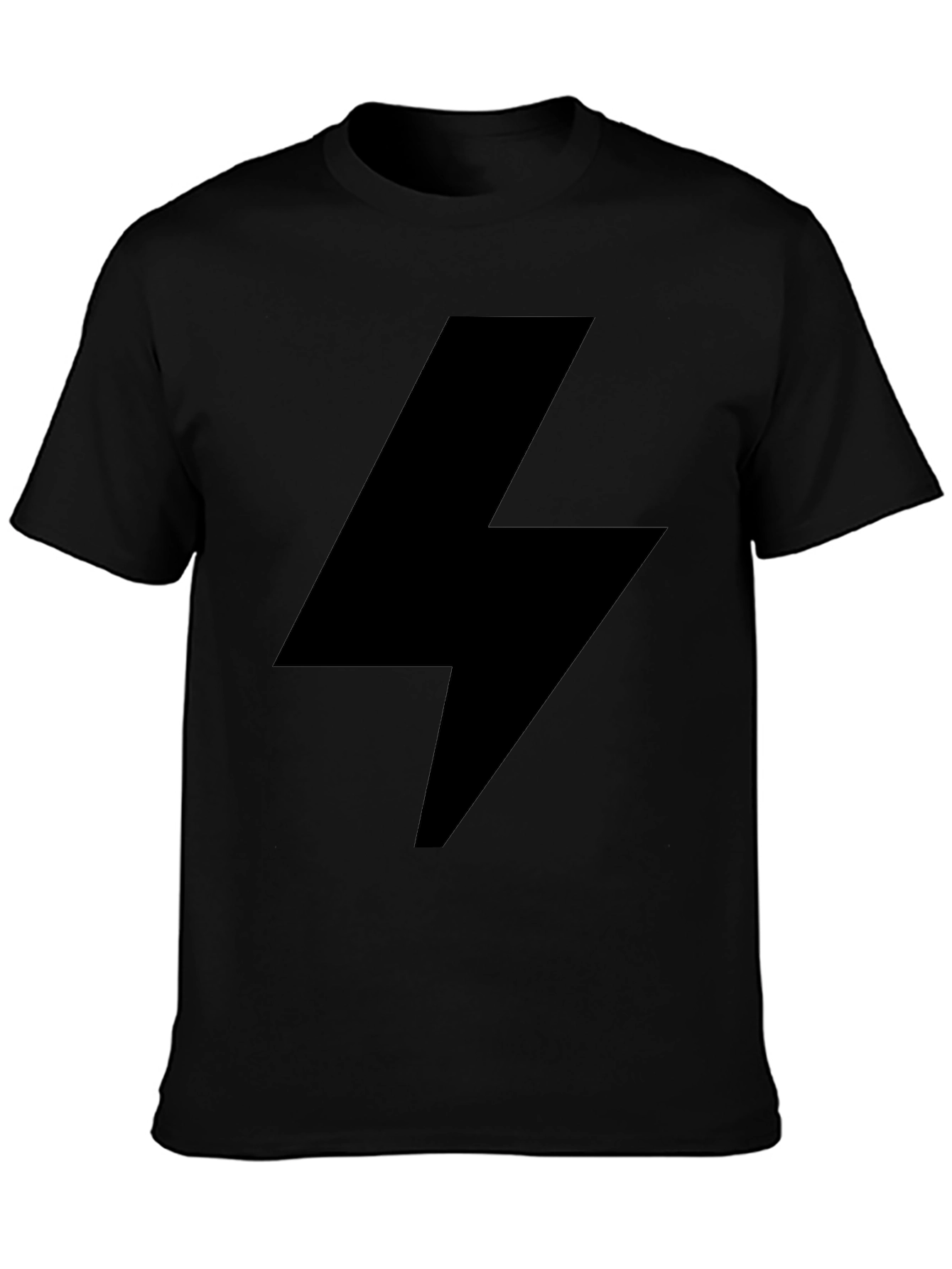 Black Lightning Bolt Graphic Tee - Modern Style