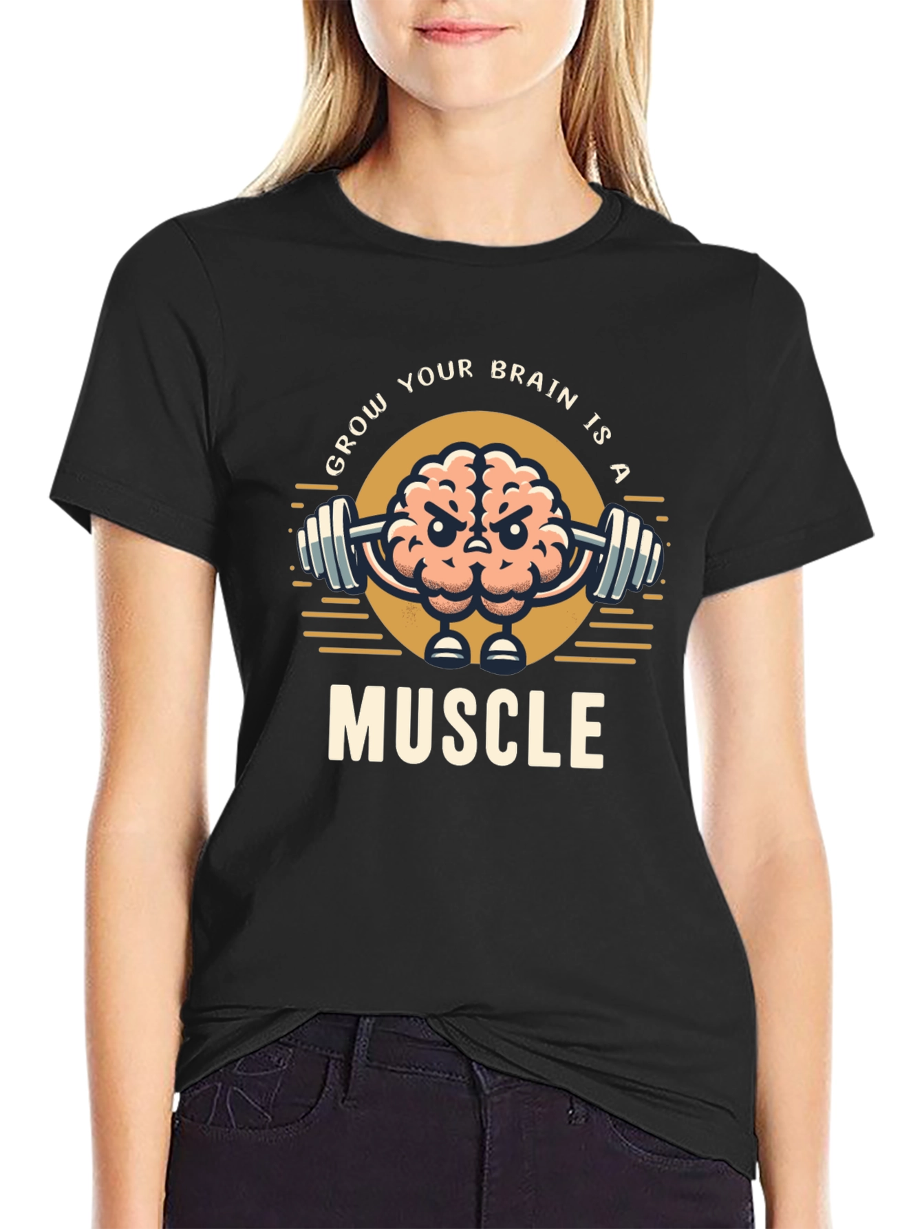 Grow Your Brain T-Shirt | Brain Muscle Tee