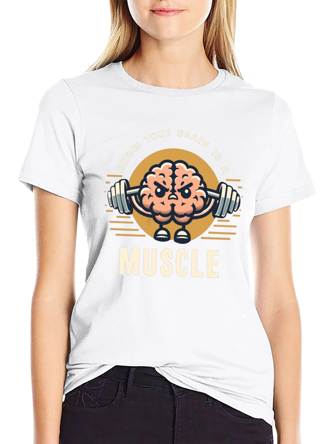 Grow Your Brain T-Shirt | Brain Muscle Tee