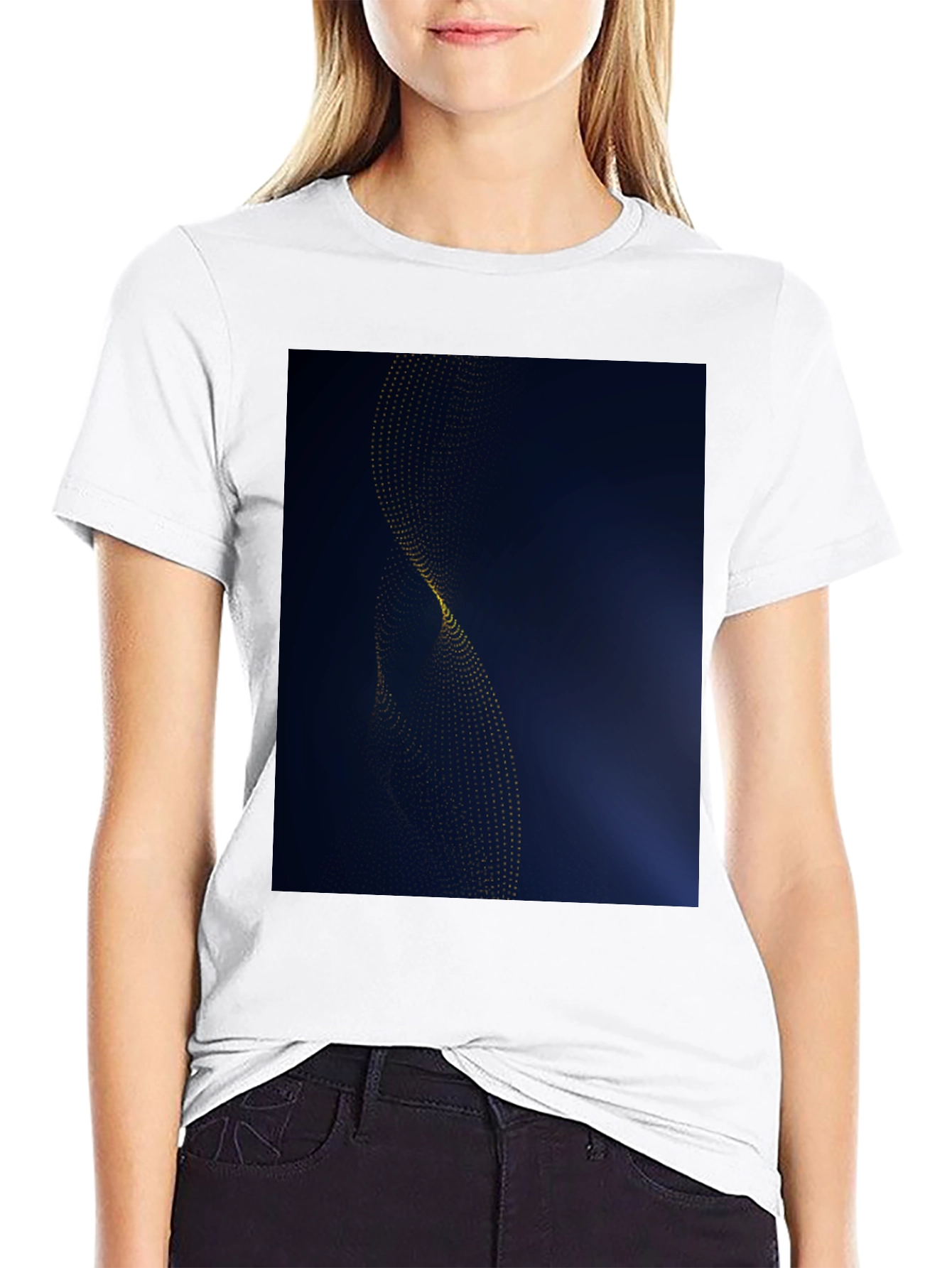 Modern Abstract Graphic Black T-Shirt
