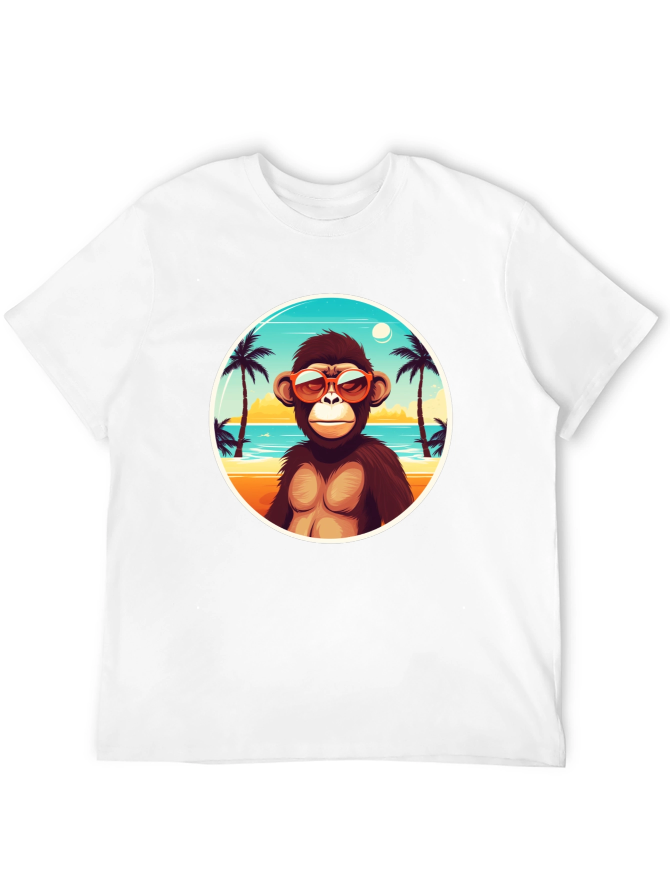 Cool Monkey Beach T-Shirt - Tropical Vibes