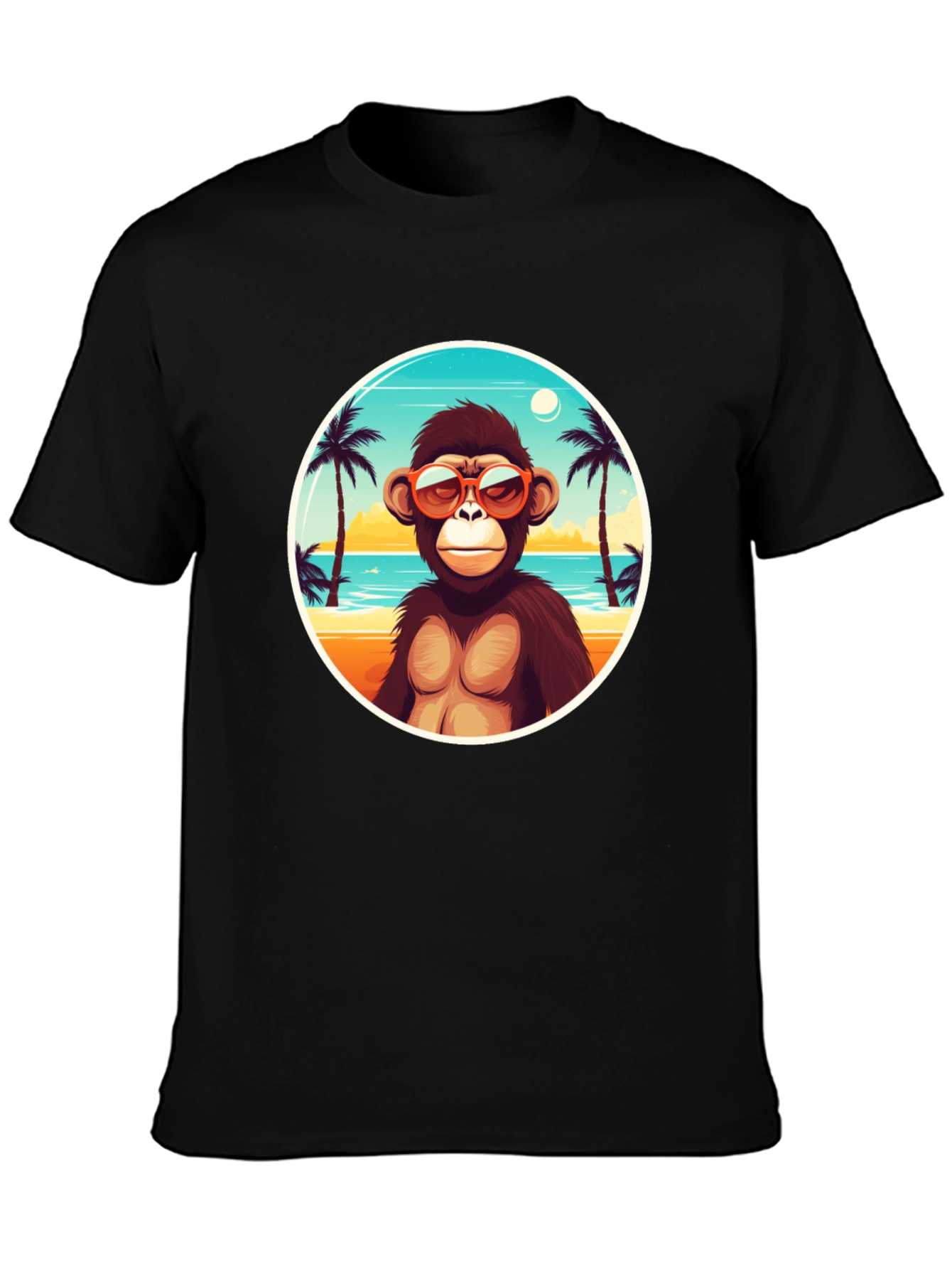 Cool Monkey Beach T-Shirt - Tropical Vibes