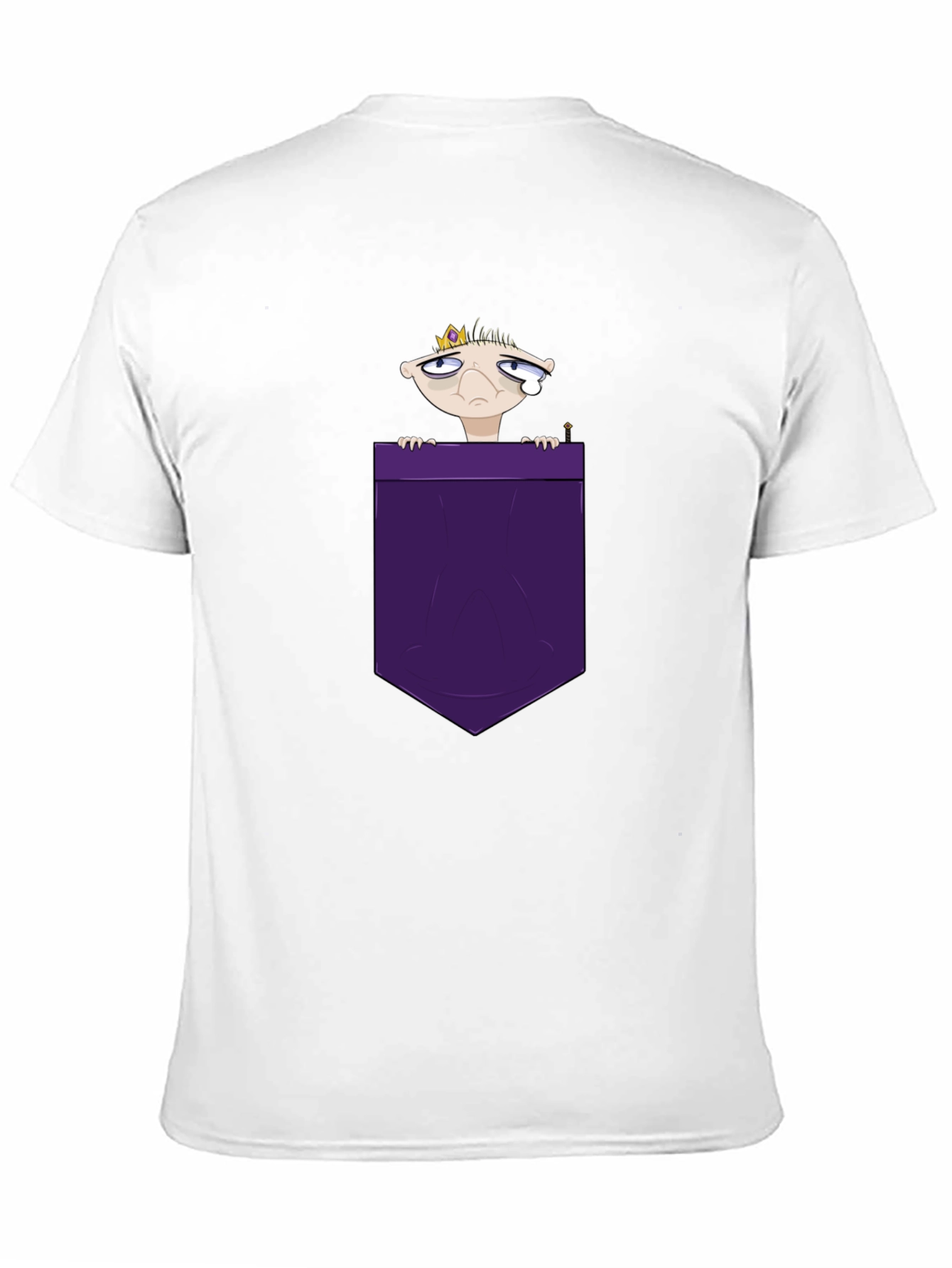 Cartoon King in Pocket Graphic T-Shirt