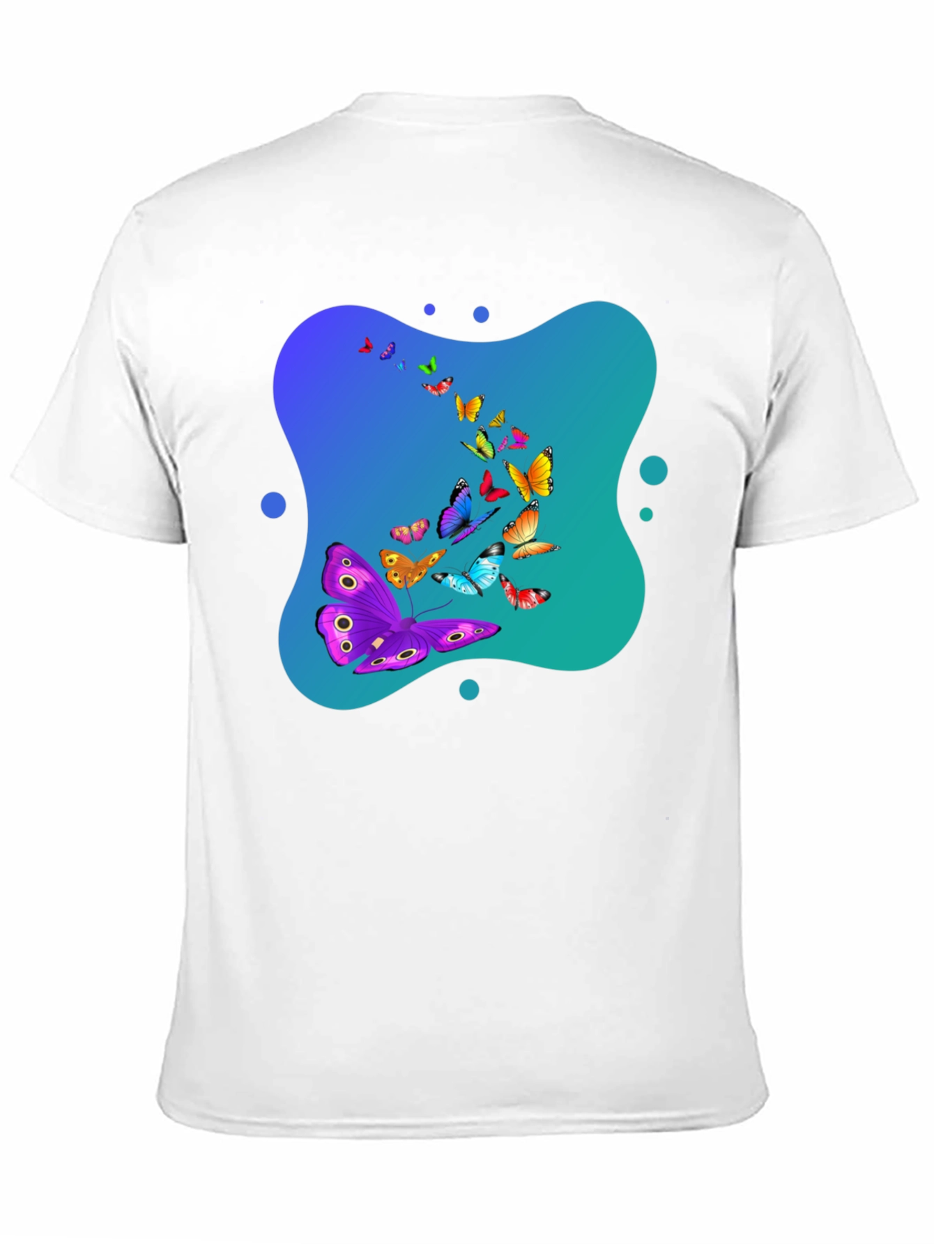 Butterfly Swarm Graphic Black T-Shirt