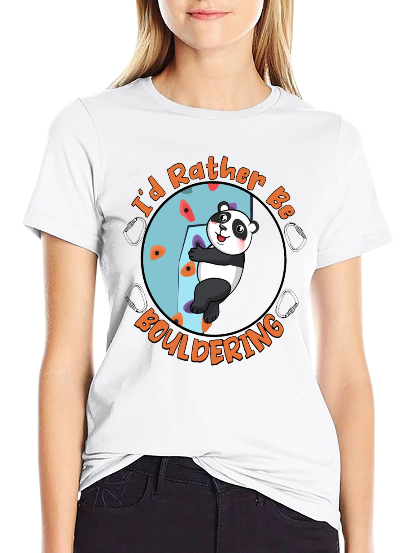 Climbing Panda Graphic Tee - Id Rather Be Bouldering