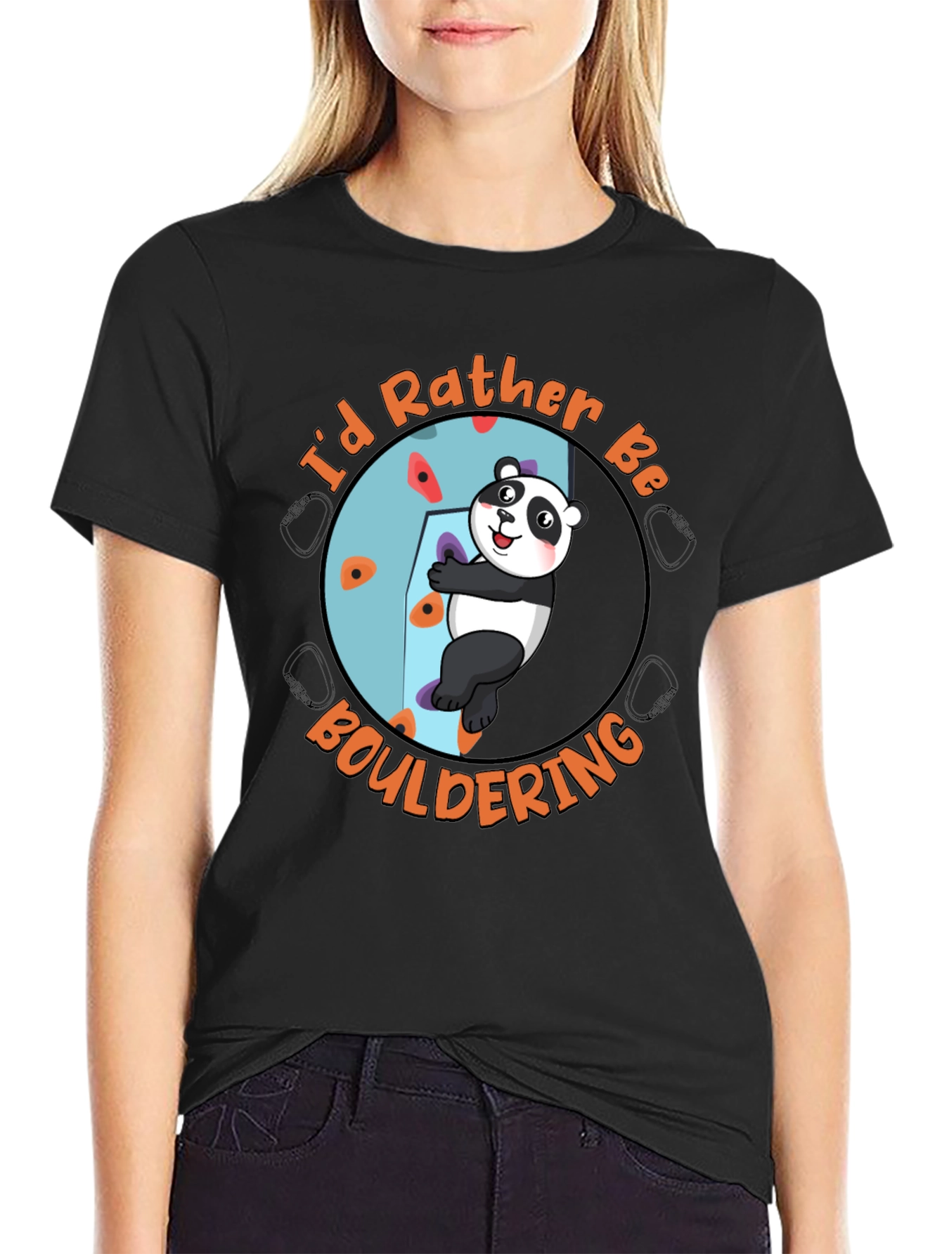 Climbing Panda Graphic Tee - Id Rather Be Bouldering