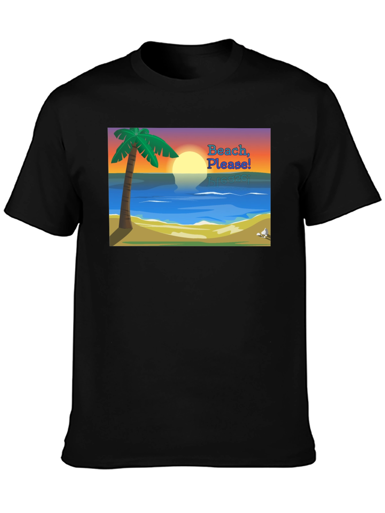 Beach Please Graphic Tee - Tropical Vibes