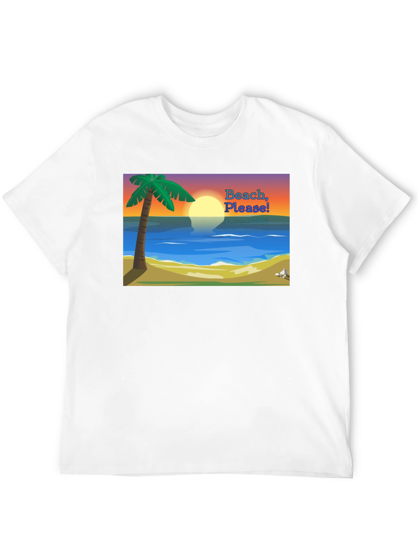 Beach Please Graphic Tee - Tropical Vibes