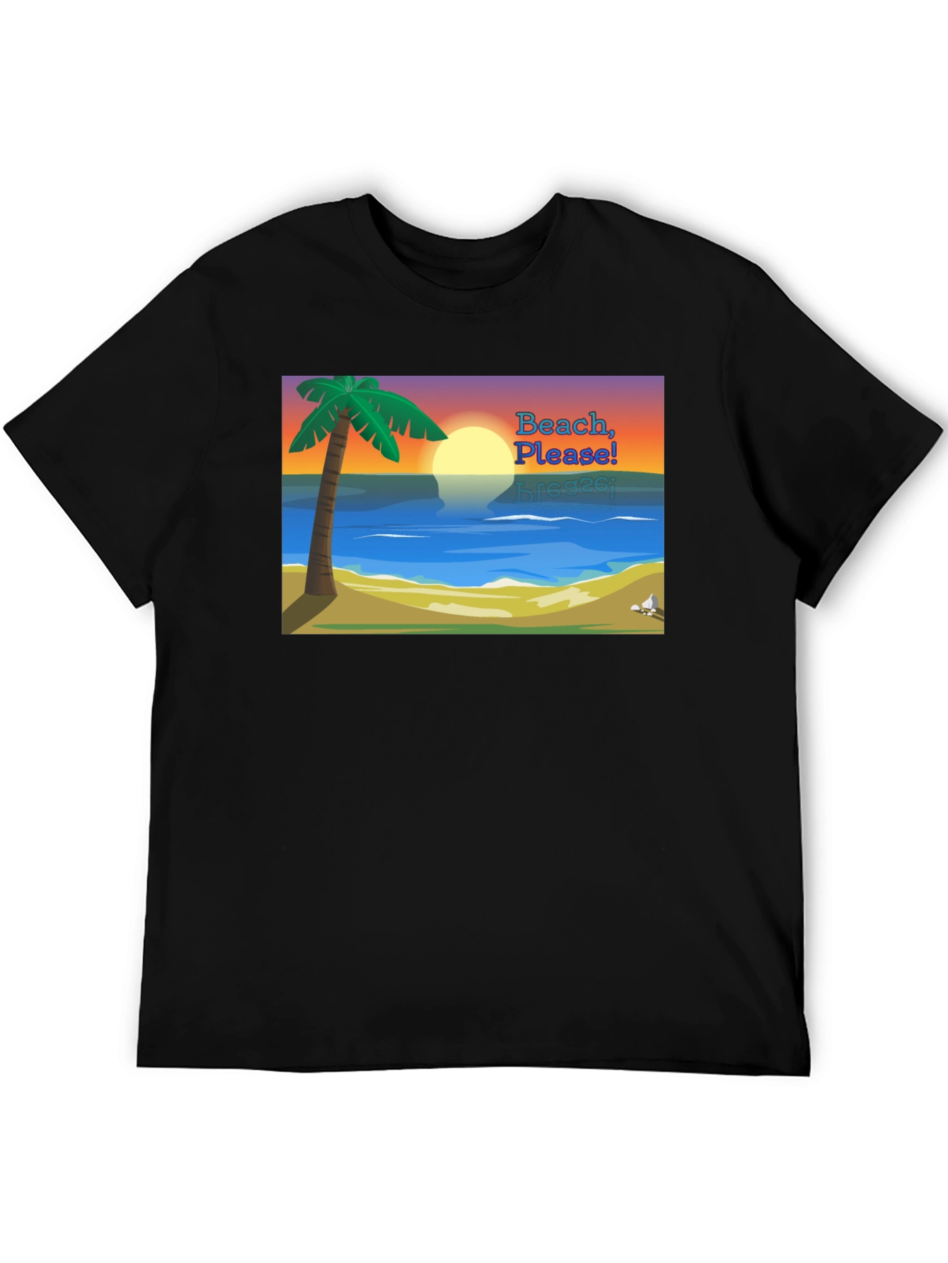 Beach Please Graphic Tee - Tropical Vibes