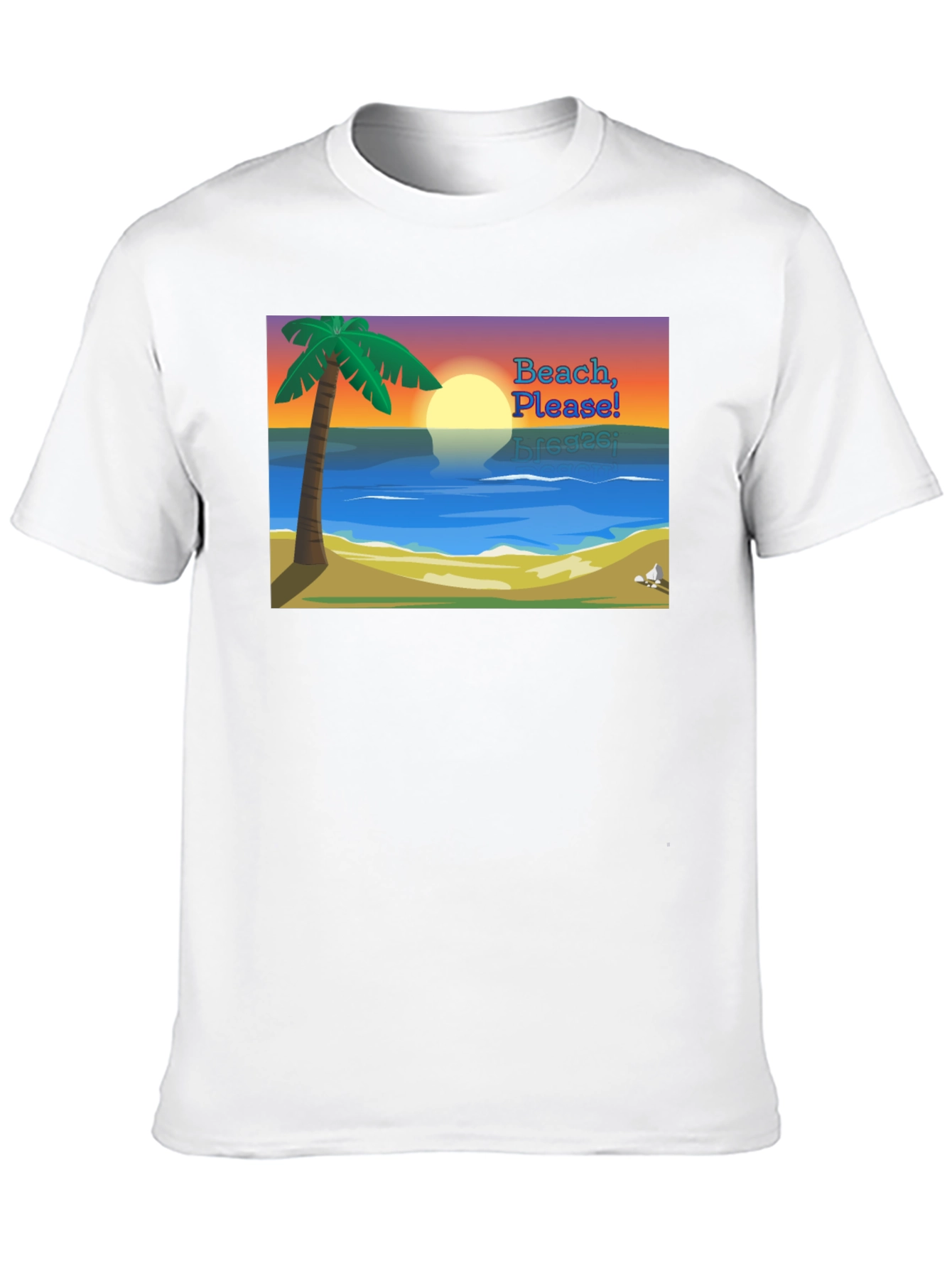 Beach Please Graphic Tee - Tropical Vibes
