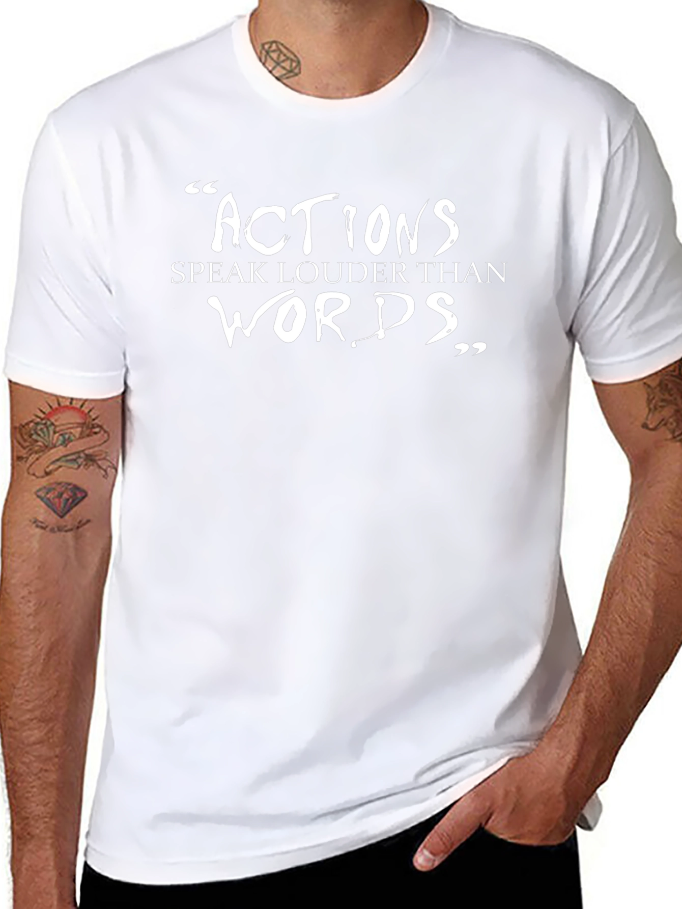Actions Speak Louder T-Shirt - Motivational Black Tee