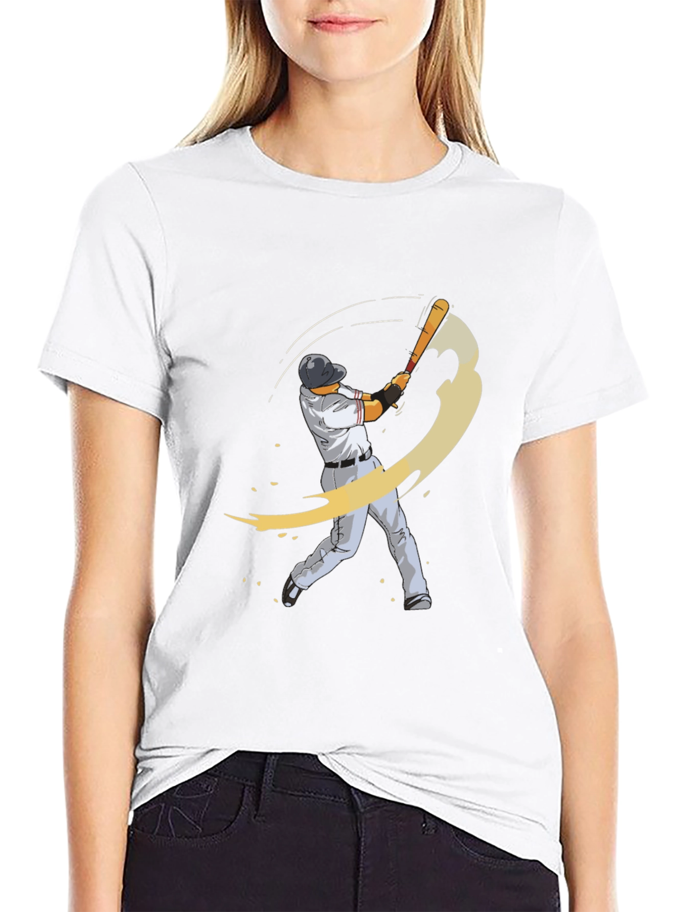 Baseball Player Graphic T-Shirt